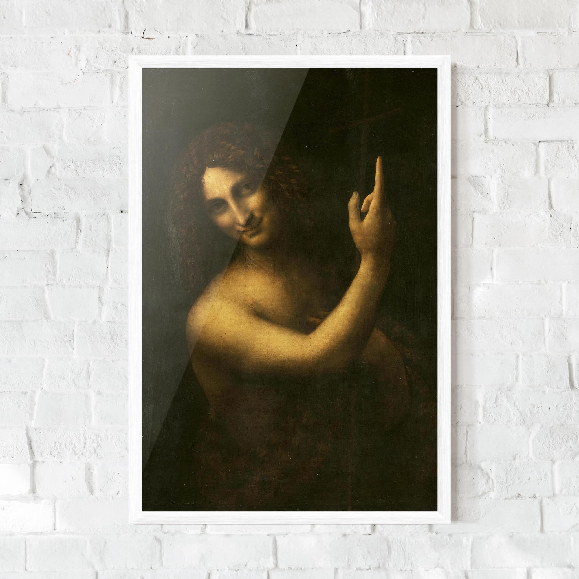 Gerahmte Poster Seonardo Da Vinci Saint John The Baptist mockup 0