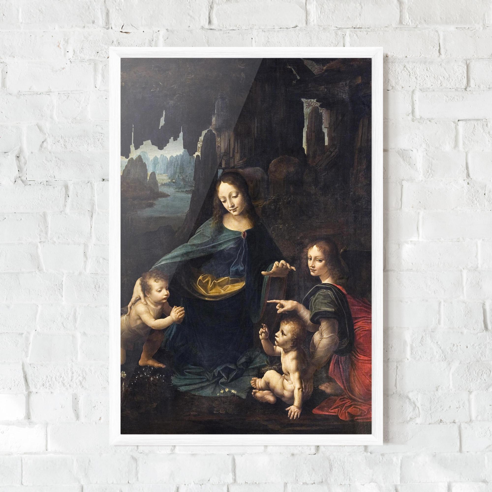 Gerahmte Poster The Virgin Of The Rocks Leonardo Da Vinci mockup 0