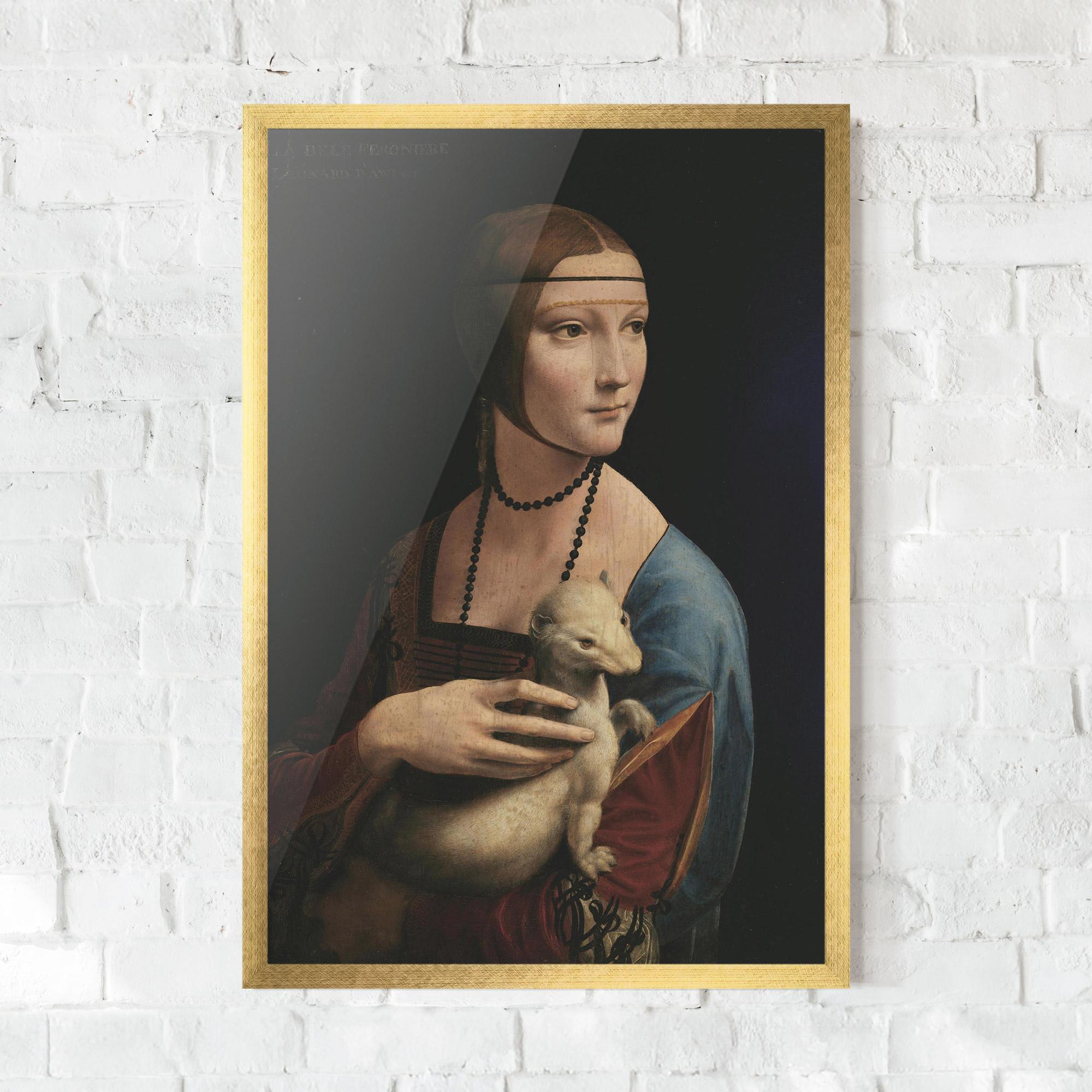 Gerahmte Poster Lady With An Ermine Leonardo Da Vinci mockup 0