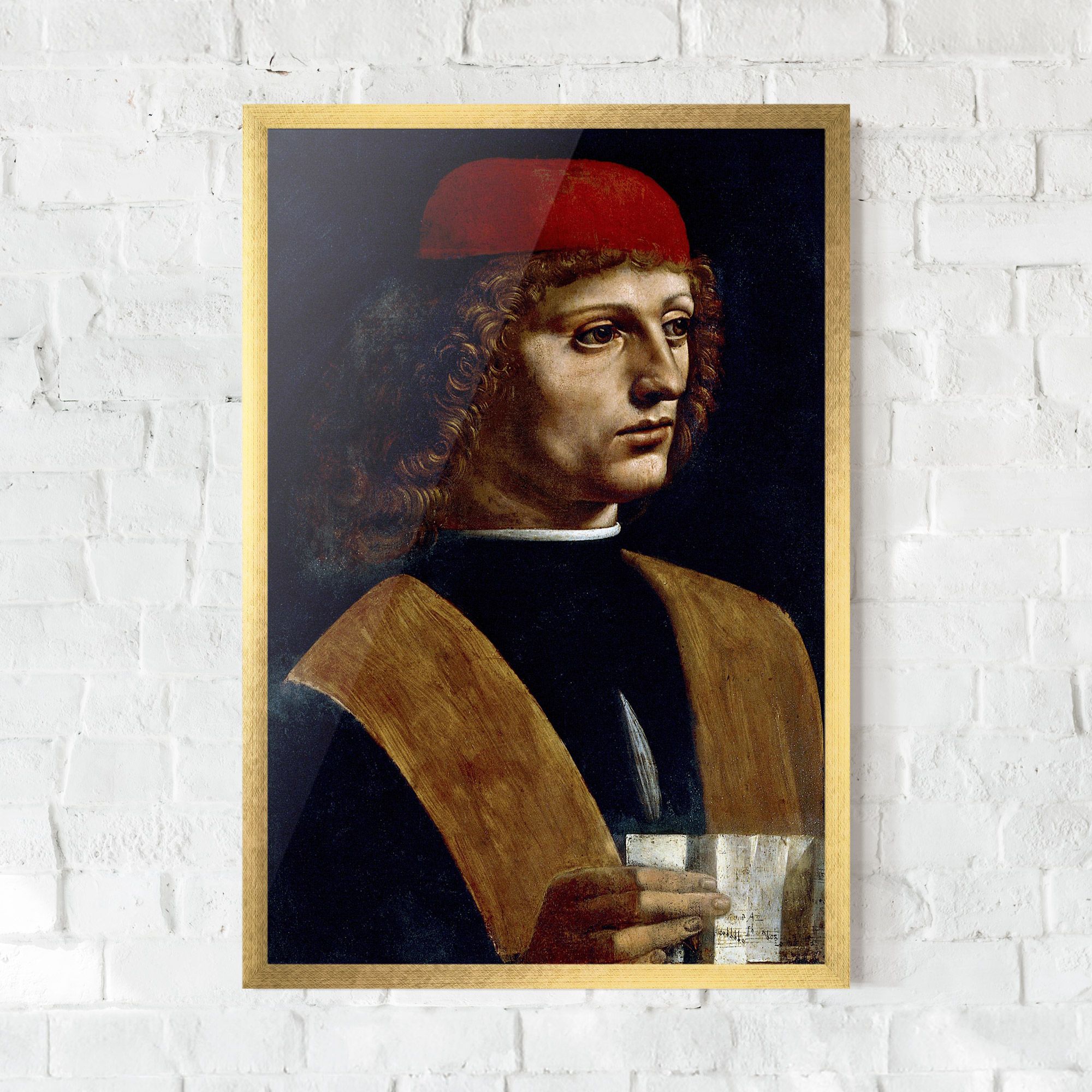 Leonardo Da Vinci's The Portrait Of A Musician mockup 0