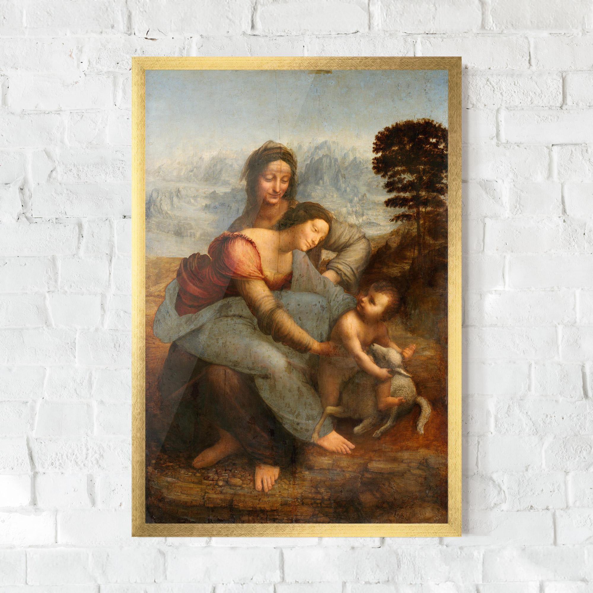 Gerahmte Poster Leonardo Da Vinci Virgin And Child With St Anne mockup 0