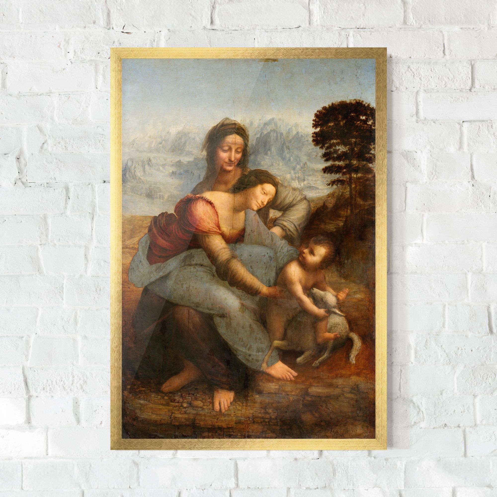 Leonardo Da Vinci Virgin And Child With St Anne mockup 0