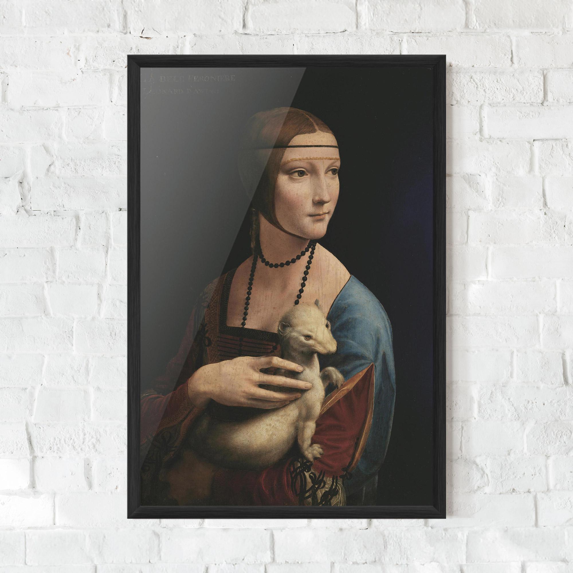 Gerahmte Poster Lady With An Ermine Leonardo Da Vinci mockup 0