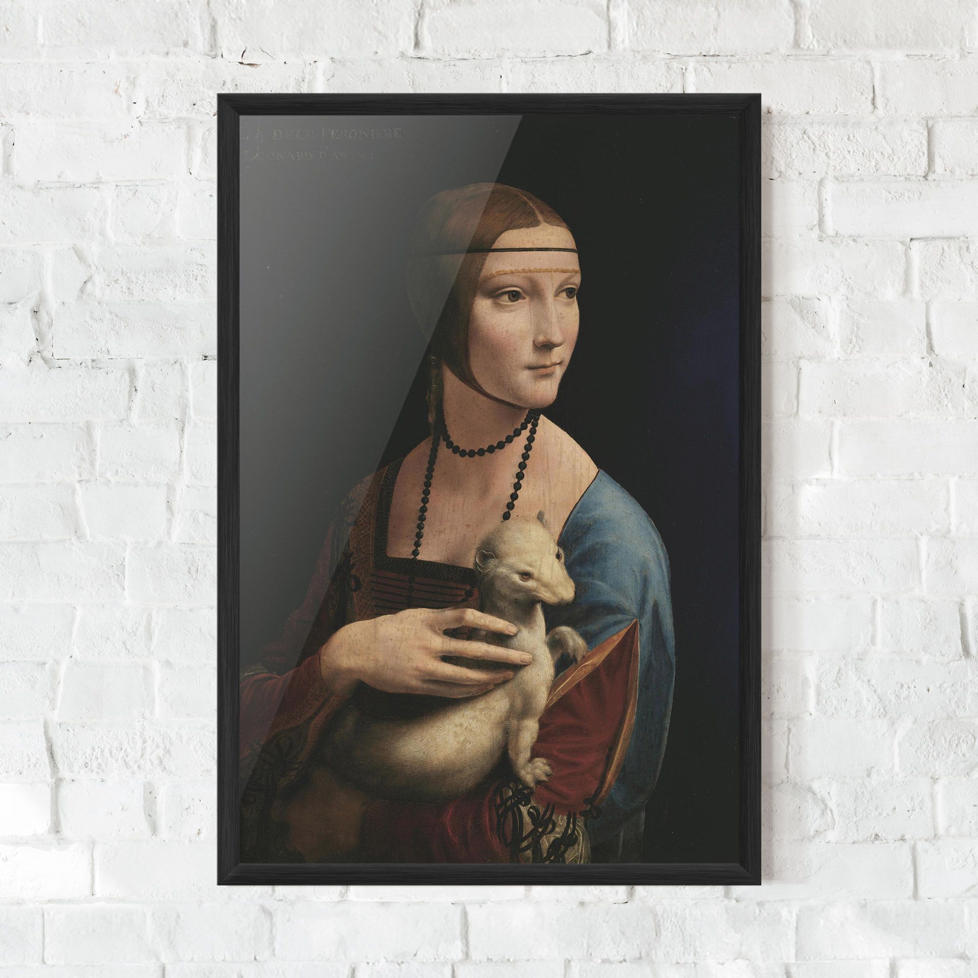 Lady With An Ermine Leonardo Da Vinci mockup 0