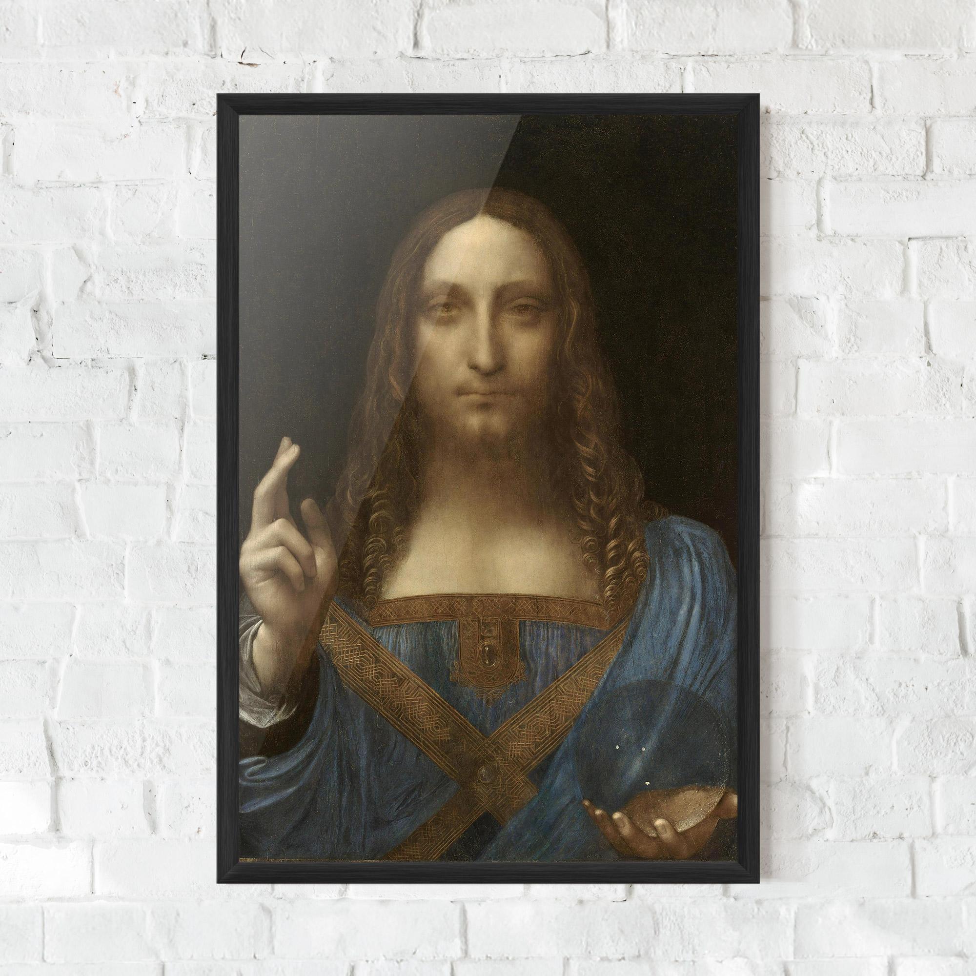 Gerahmte Poster Leonardo Da Vinci Salvator Mundi mockup 0