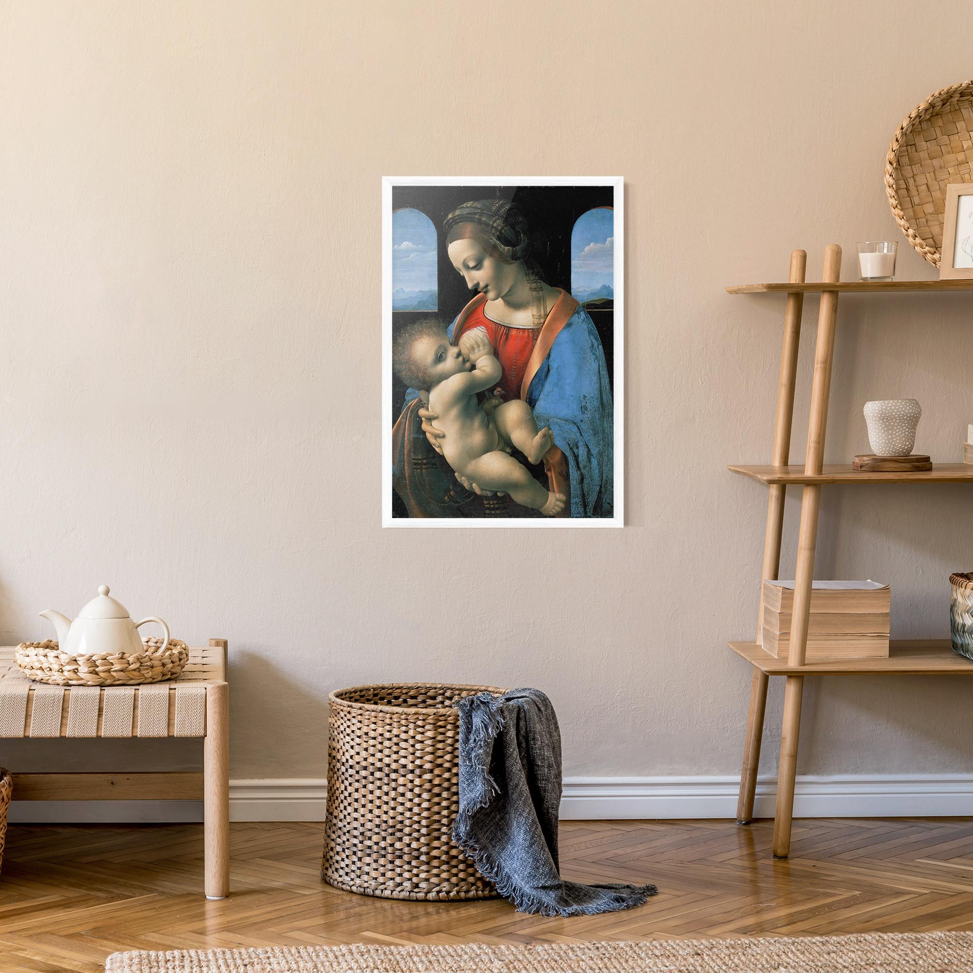 Gerahmte Poster Leonardo Da Vinci Attributed Madonna Litta mockup 9