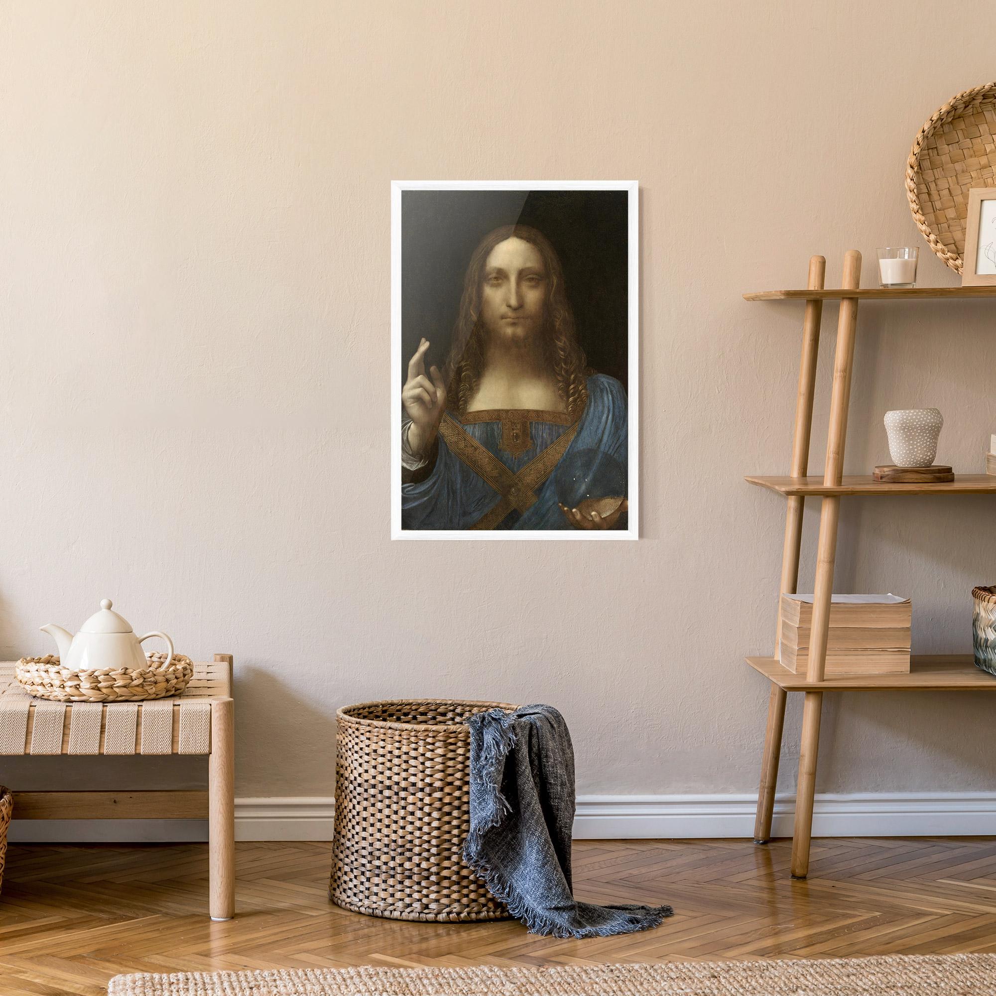Gerahmte Poster Leonardo Da Vinci Salvator Mundi mockup 9