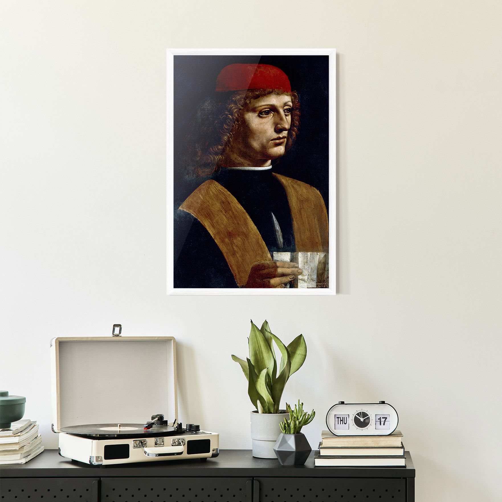 Leonardo Da Vinci's The Portrait Of A Musician mockup 2