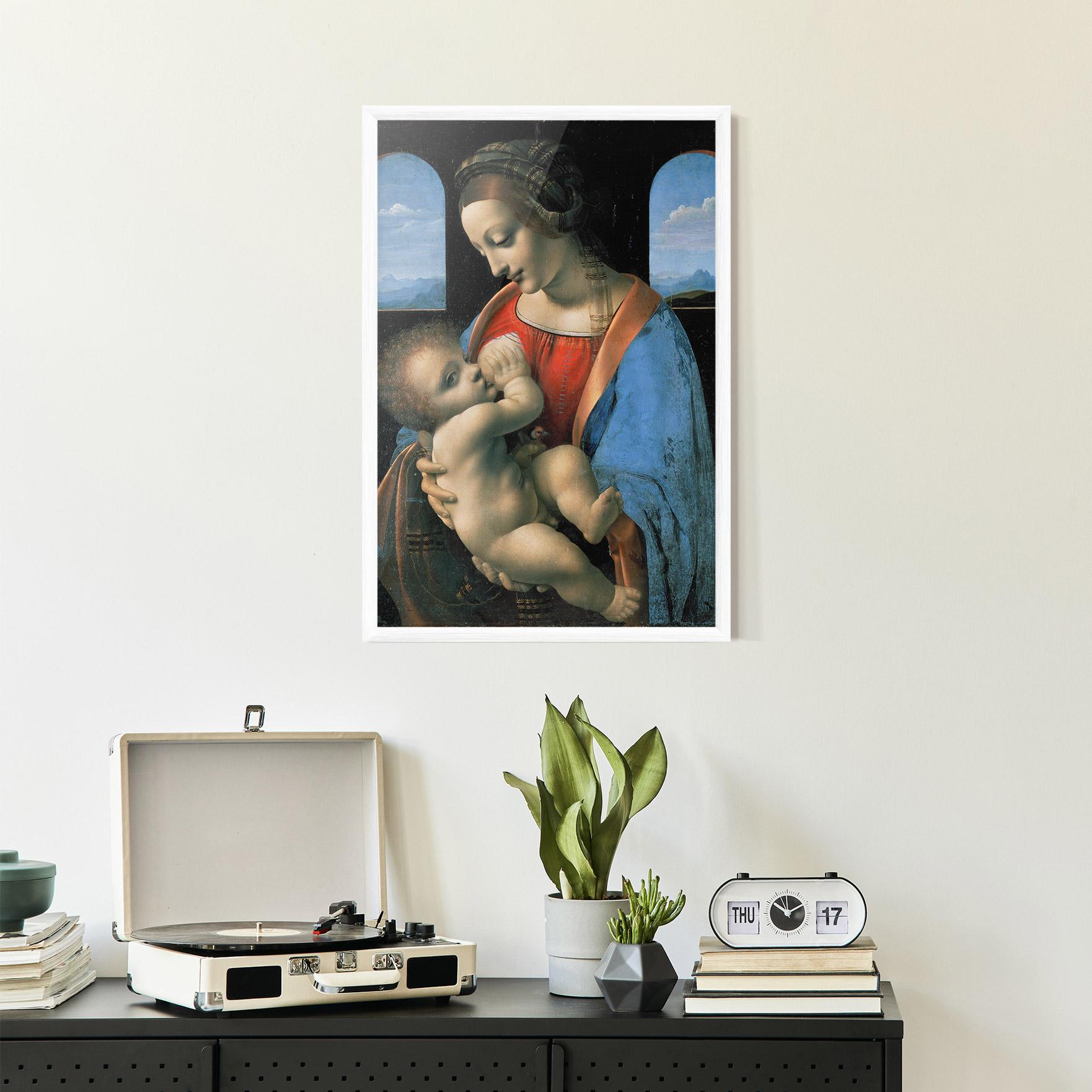 Gerahmte Poster Leonardo Da Vinci Attributed Madonna Litta mockup 2