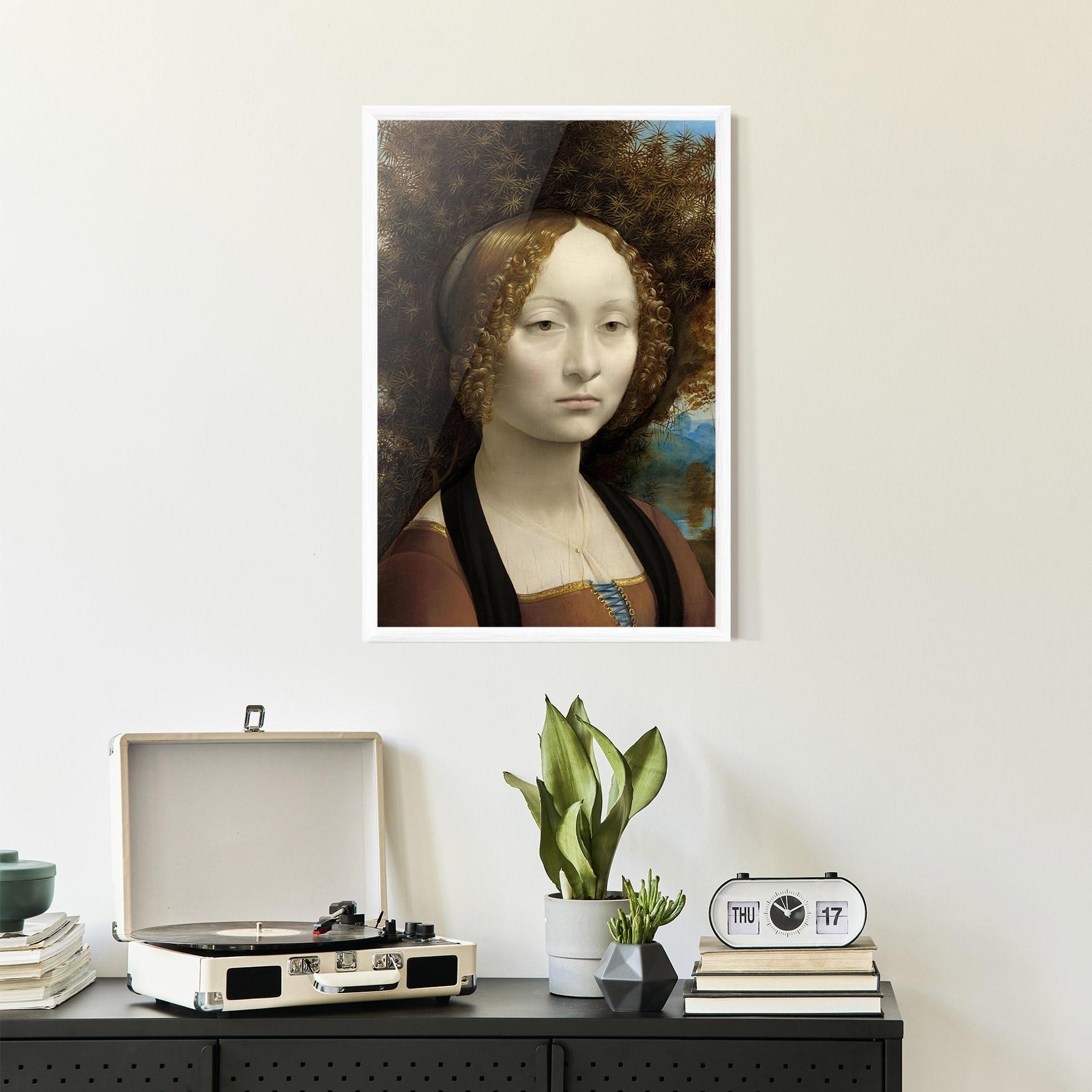 Gerahmte Poster Leonardo Da Vinci Ginevra De Benci mockup 2