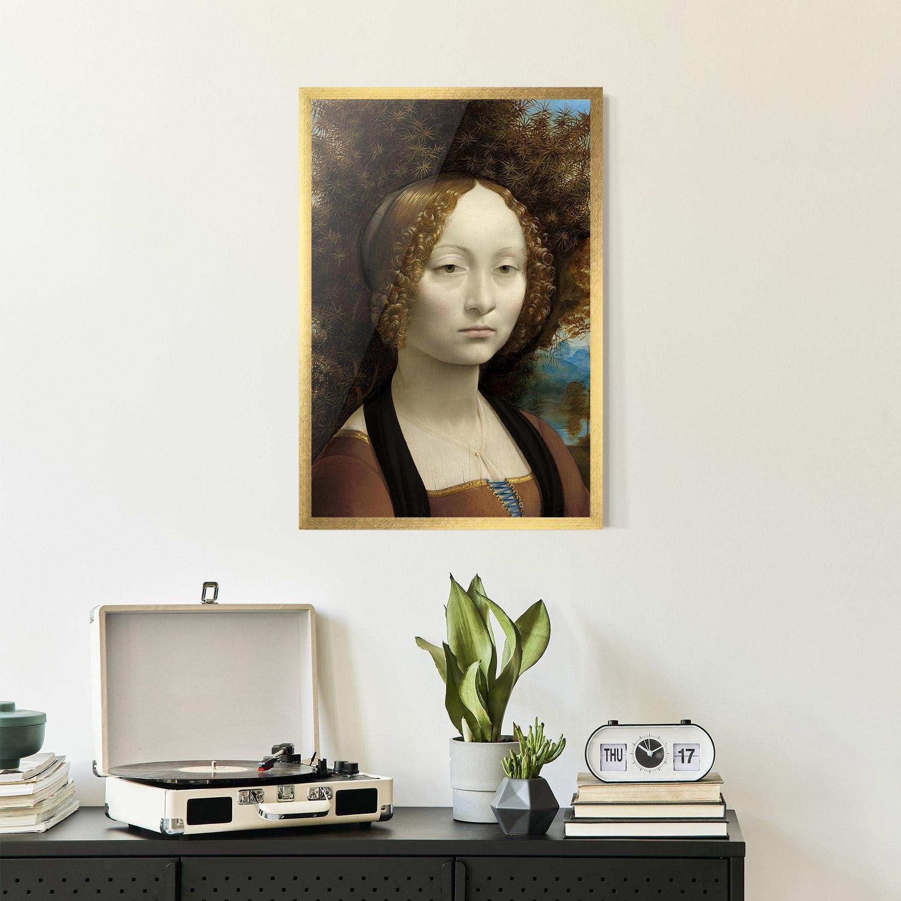 Gerahmte Poster Leonardo Da Vinci Ginevra De Benci mockup 2