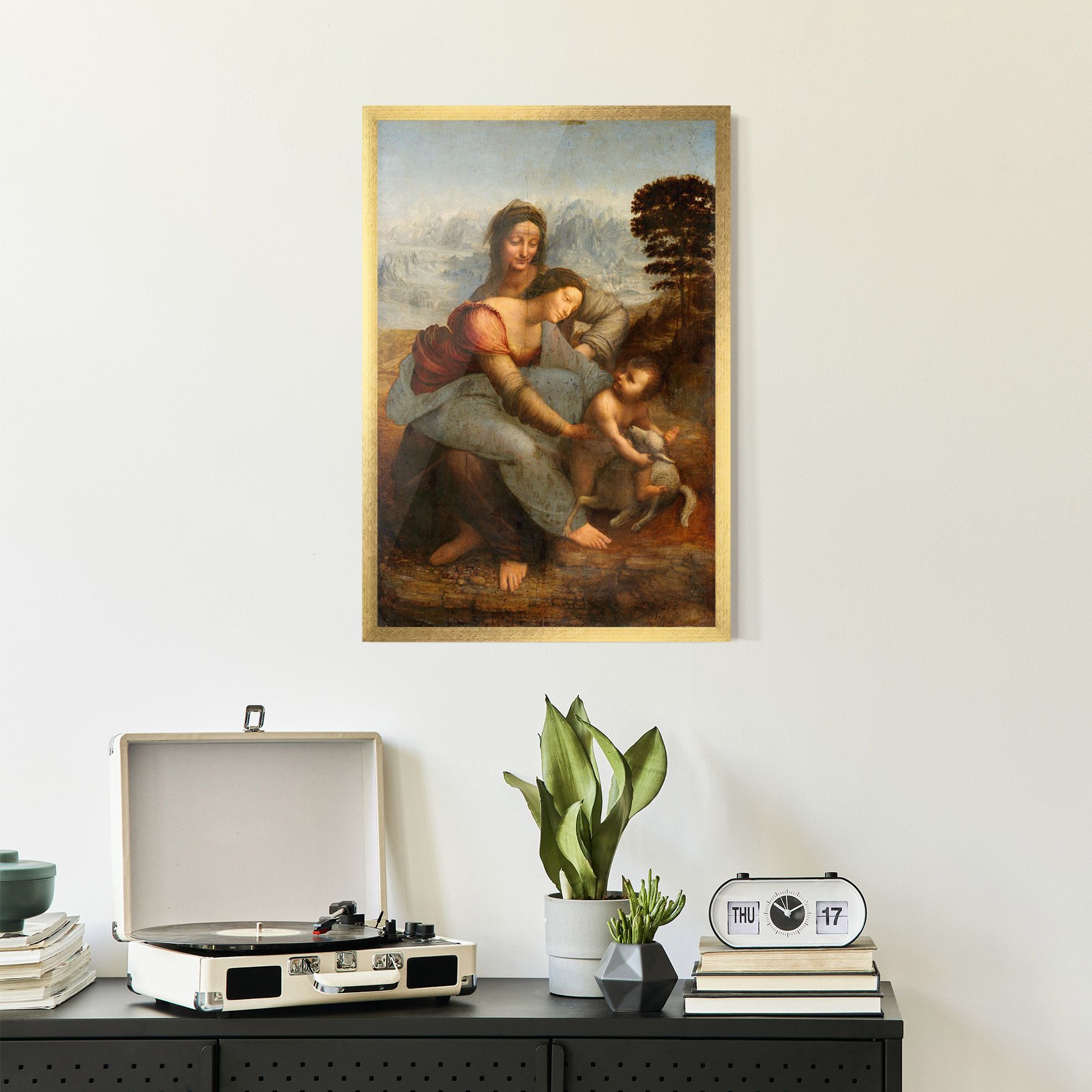 Leonardo Da Vinci Virgin And Child With St Anne mockup 2