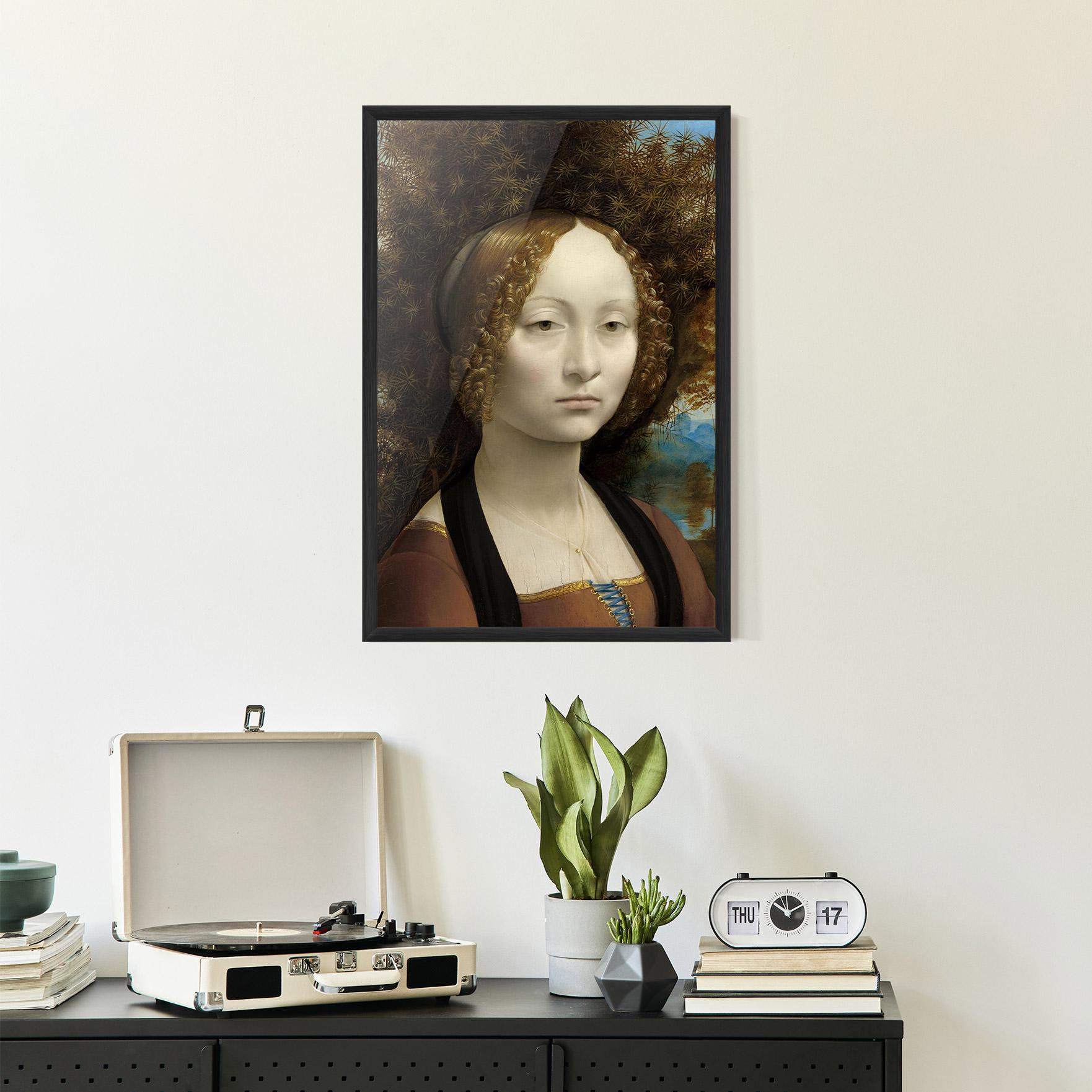 Gerahmte Poster Leonardo Da Vinci Ginevra De Benci mockup 2