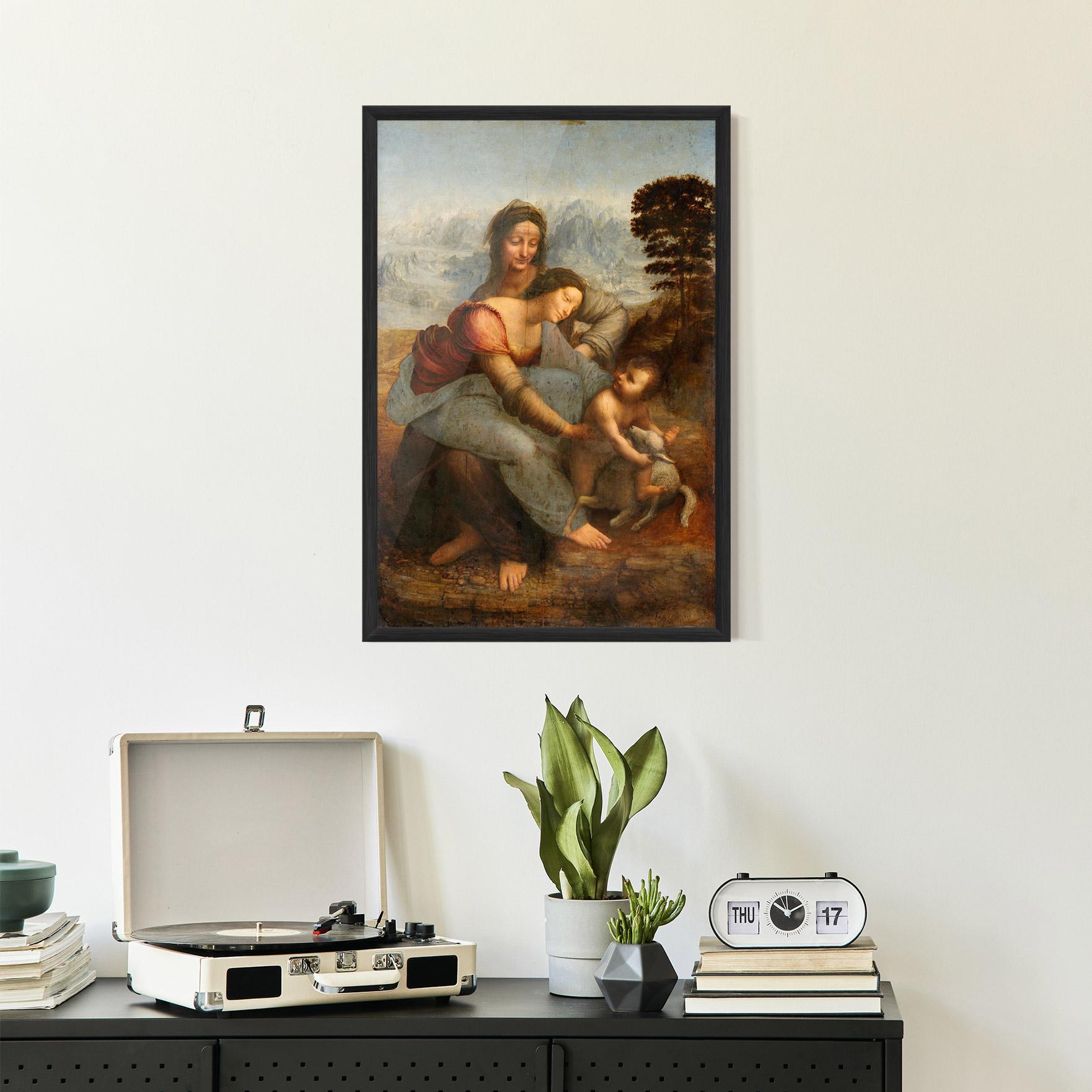 Gerahmte Poster Leonardo Da Vinci Virgin And Child With St Anne mockup 2