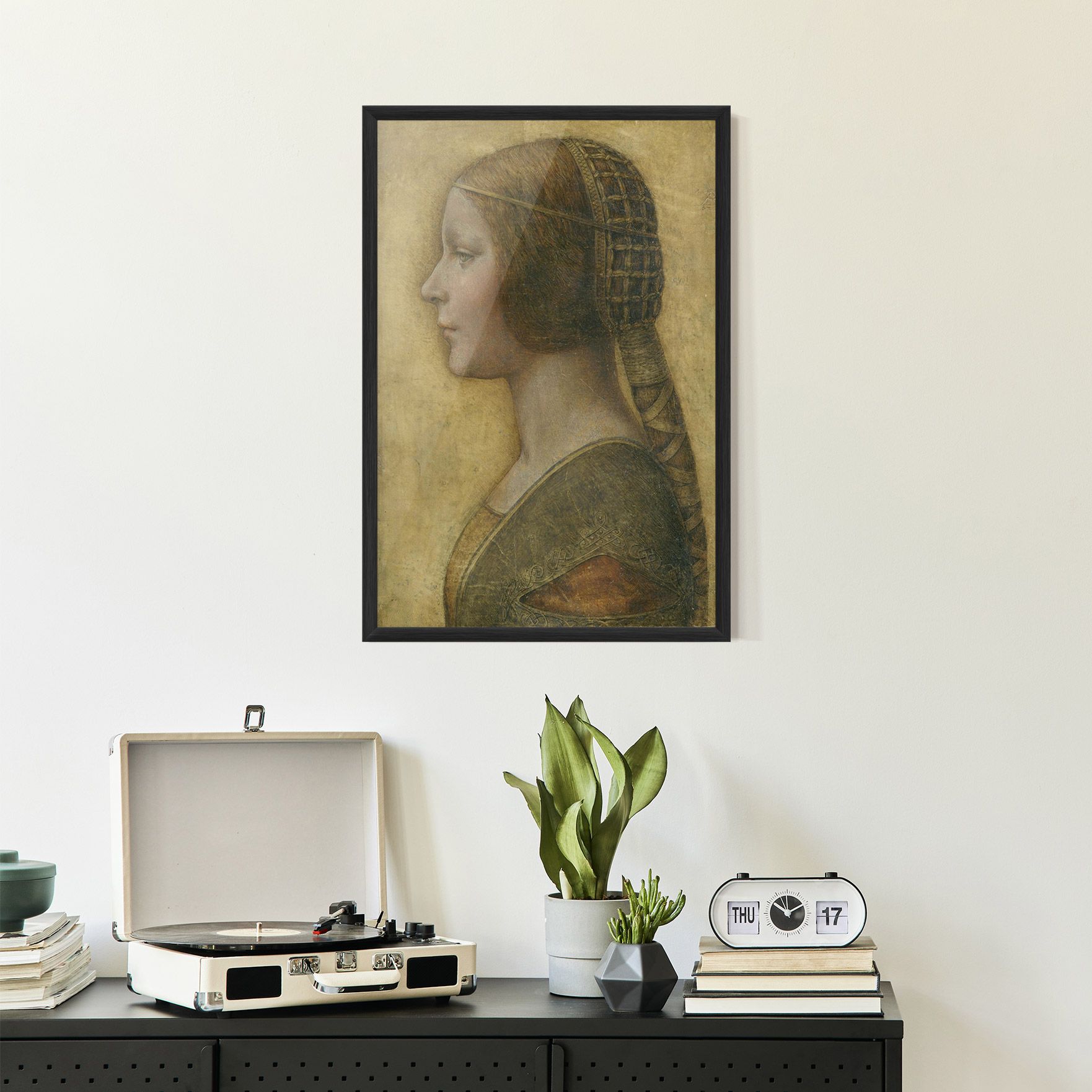 Profile Of A Young Fiancee Da Vinci mockup 2