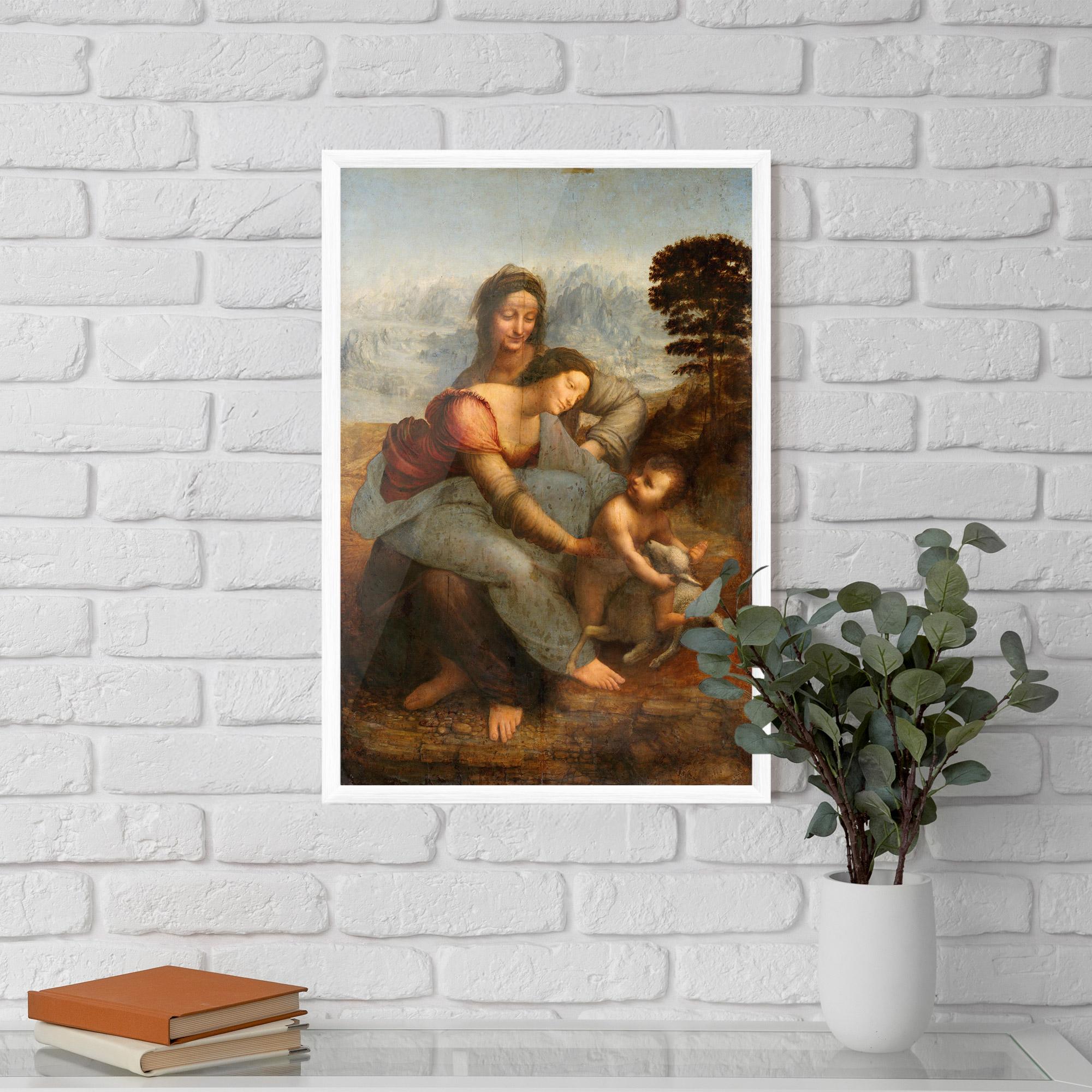 Gerahmte Poster Leonardo Da Vinci Virgin And Child With St Anne mockup 5
