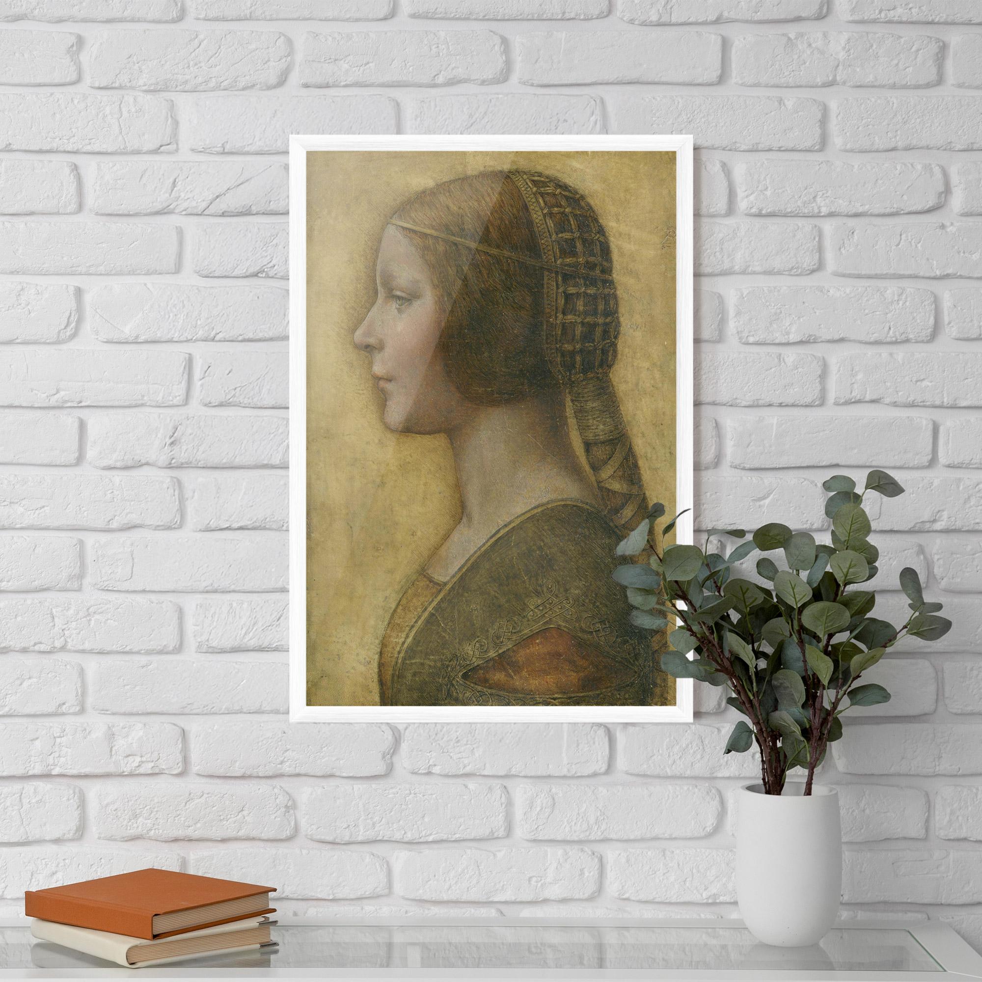 Gerahmte Poster Profile Of A Young Fiancee Da Vinci mockup 5