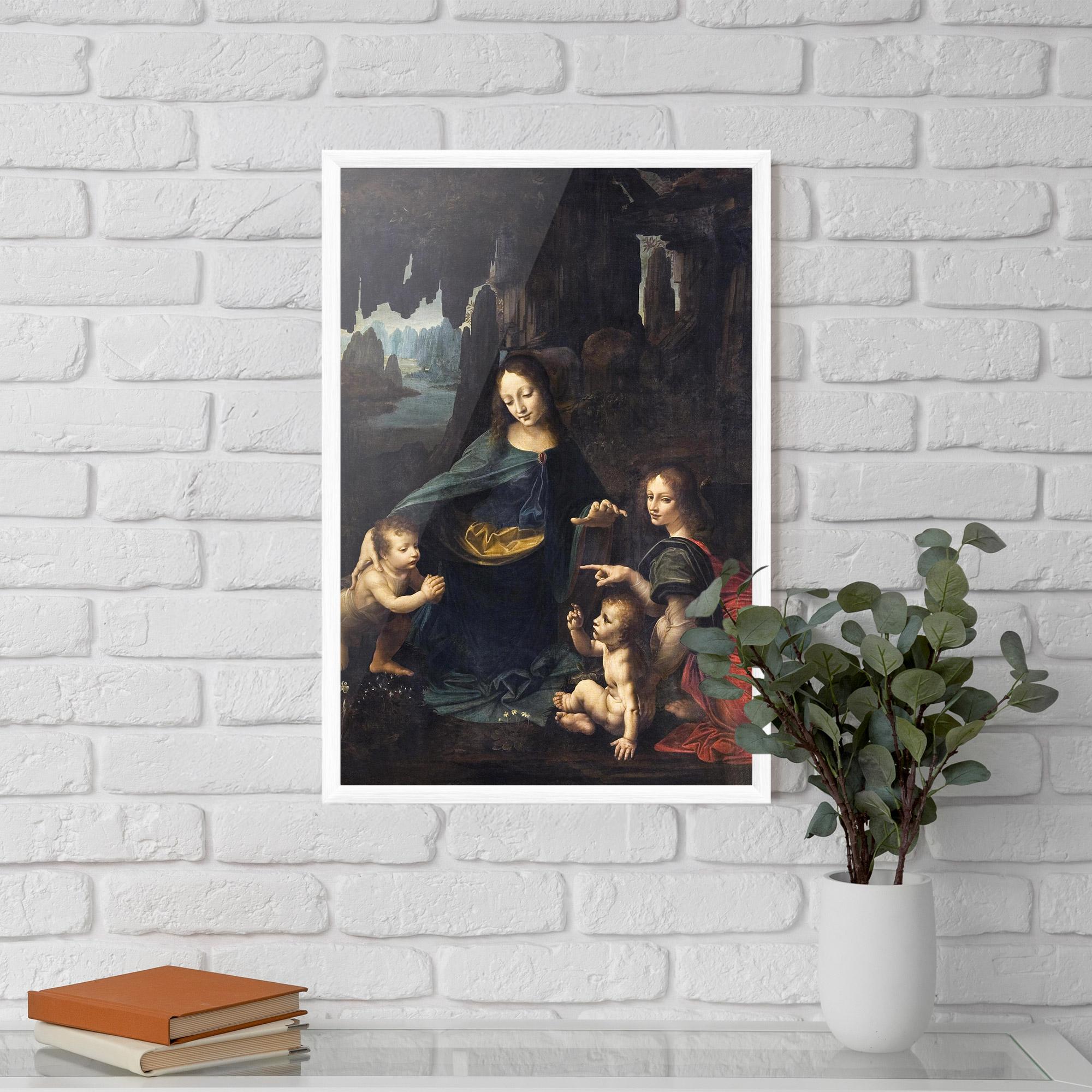 Gerahmte Poster The Virgin Of The Rocks Leonardo Da Vinci mockup 5