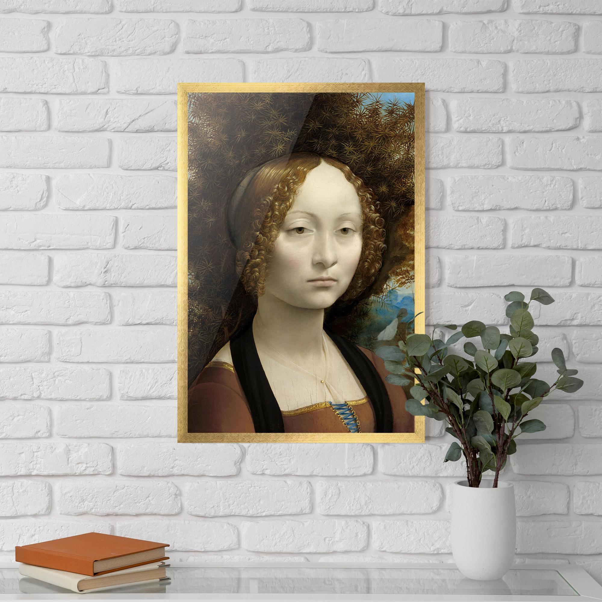 Gerahmte Poster Leonardo Da Vinci Ginevra De Benci mockup 5