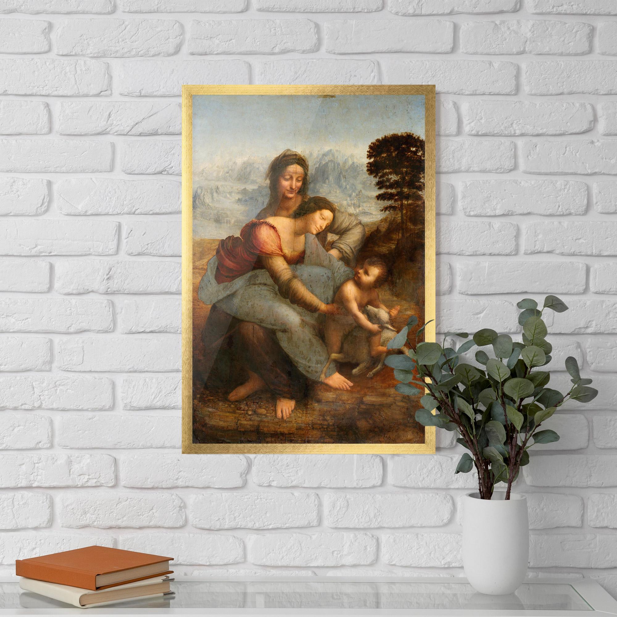 Gerahmte Poster Leonardo Da Vinci Virgin And Child With St Anne mockup 5