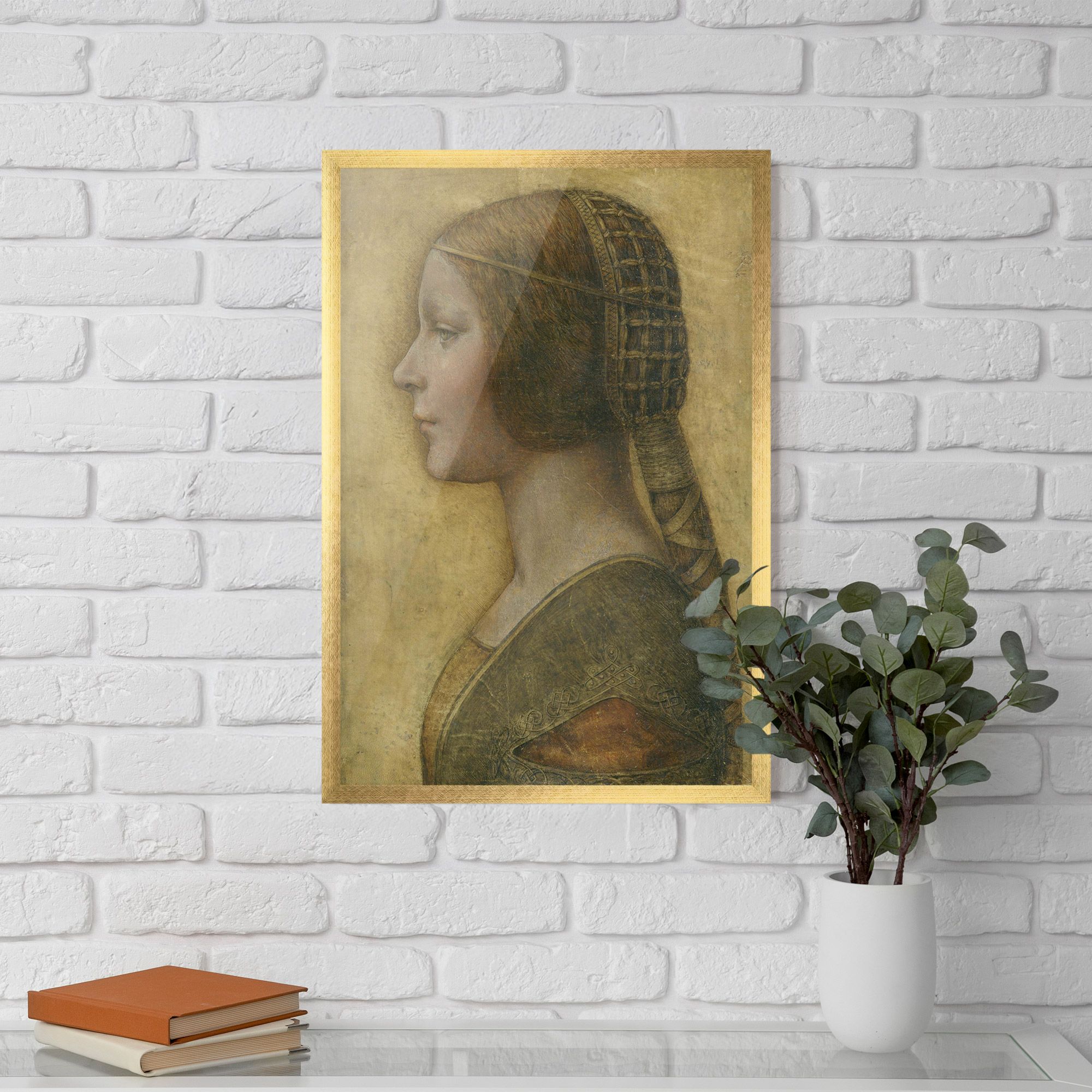 Profile Of A Young Fiancee Da Vinci mockup 5