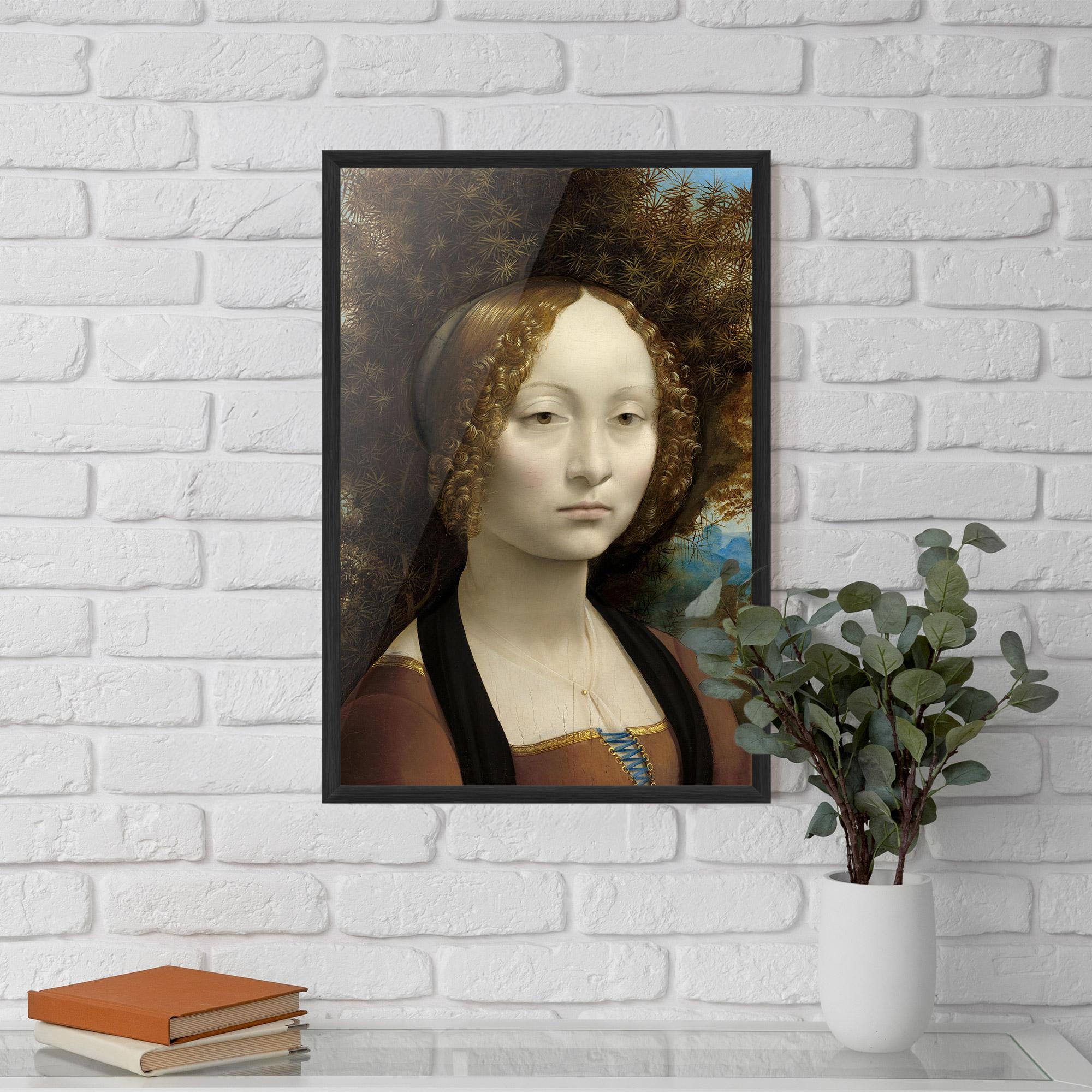 Gerahmte Poster Leonardo Da Vinci Ginevra De Benci mockup 5