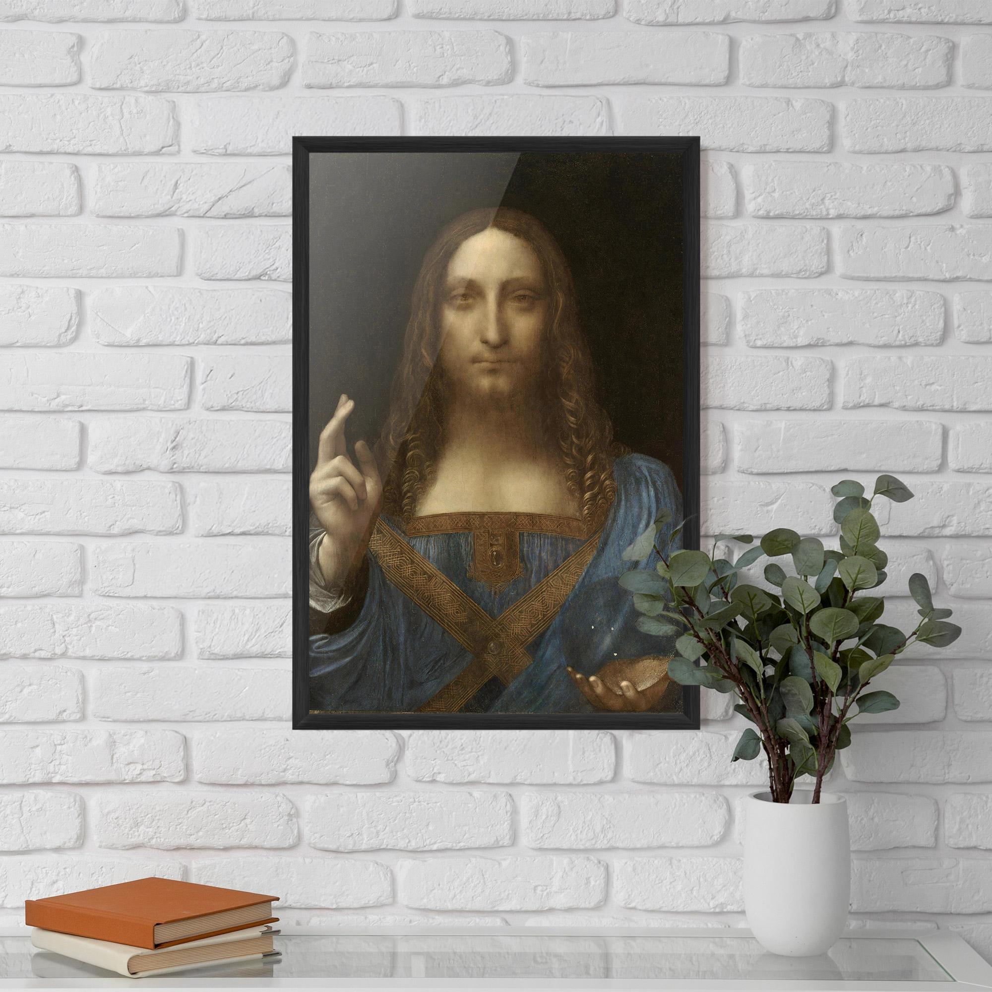 Gerahmte Poster Leonardo Da Vinci Salvator Mundi mockup 5