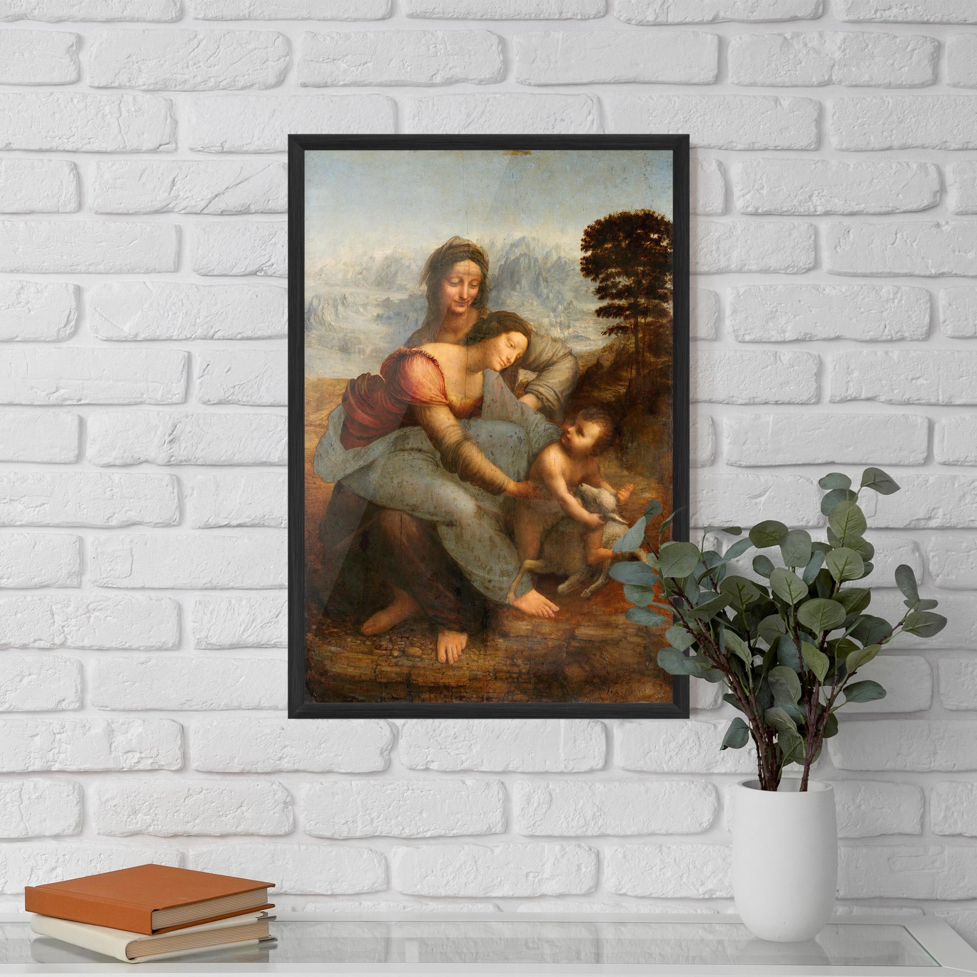 Gerahmte Poster Leonardo Da Vinci Virgin And Child With St Anne mockup 5