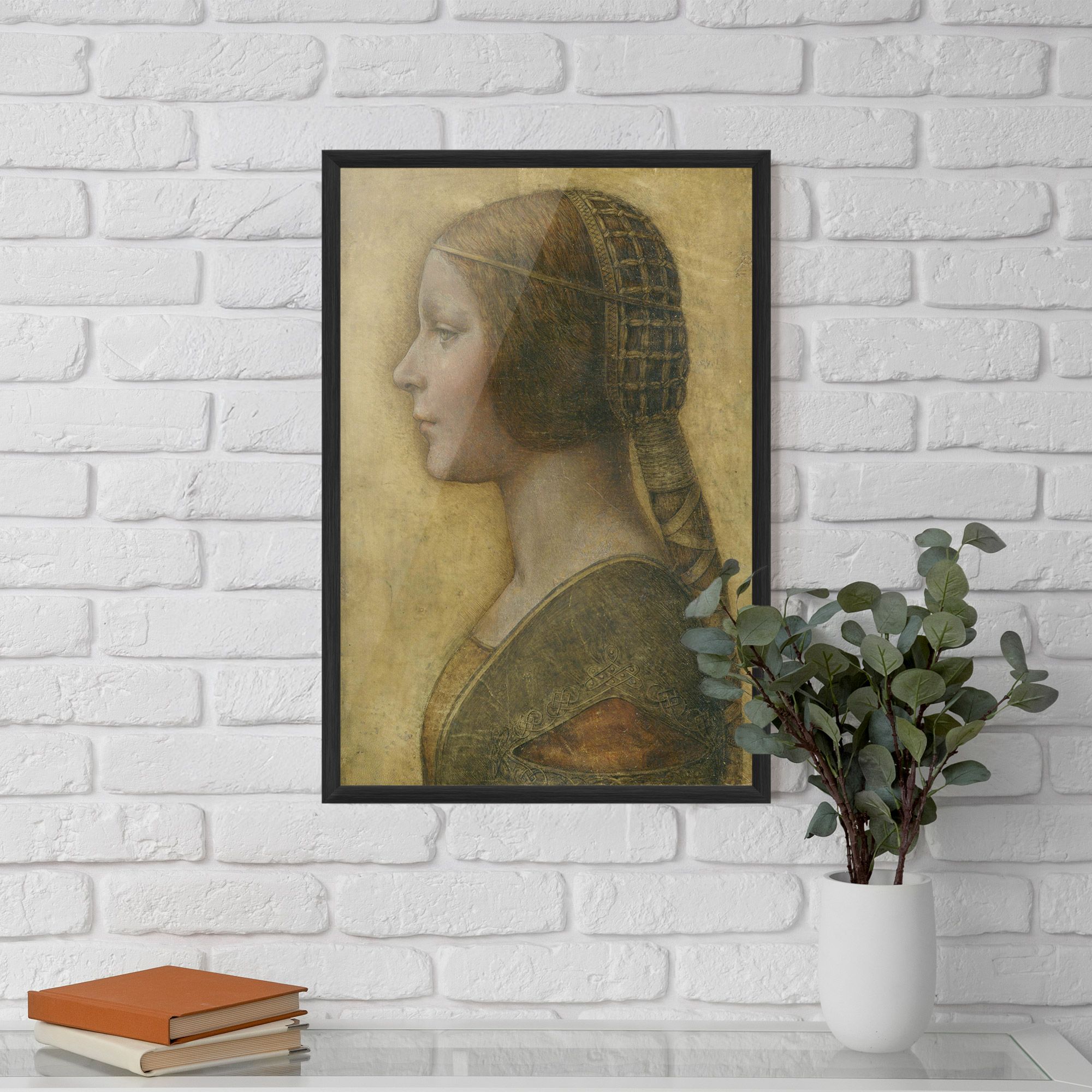 Profile Of A Young Fiancee Da Vinci mockup 5