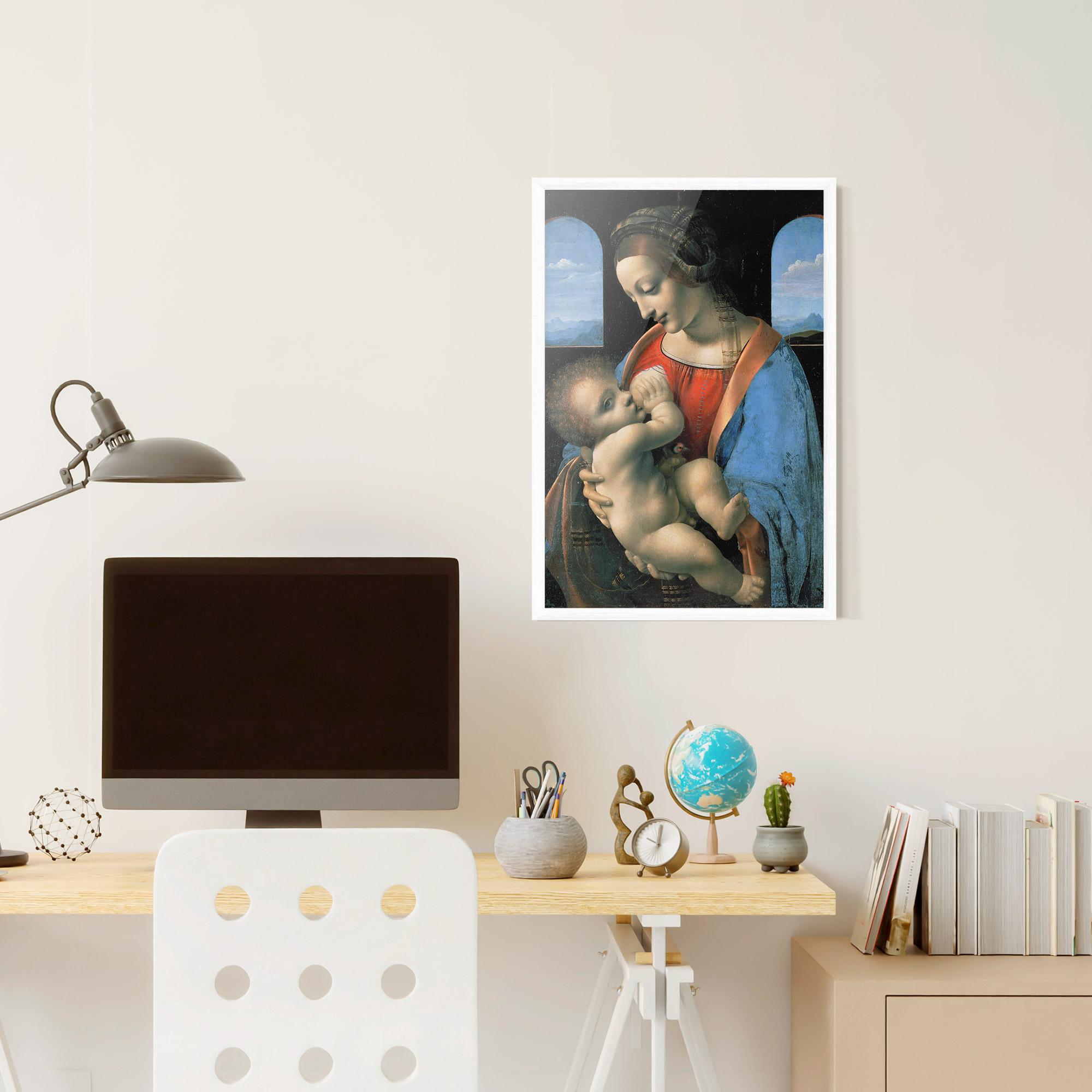 Gerahmte Poster Leonardo Da Vinci Attributed Madonna Litta mockup 6