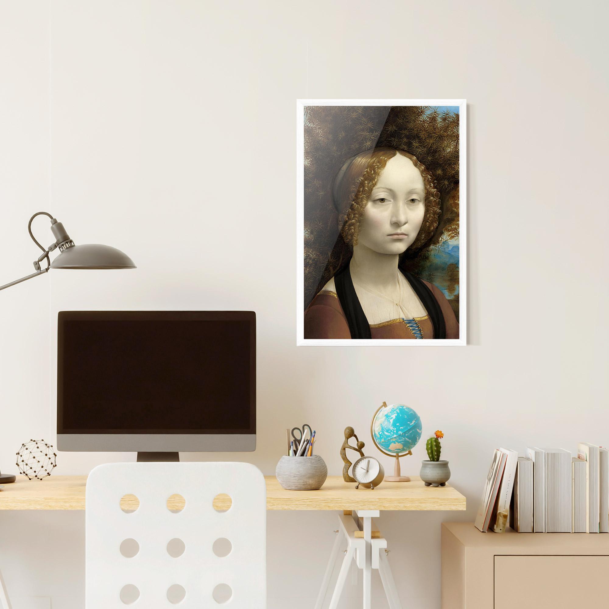 Gerahmte Poster Leonardo Da Vinci Ginevra De Benci mockup 6