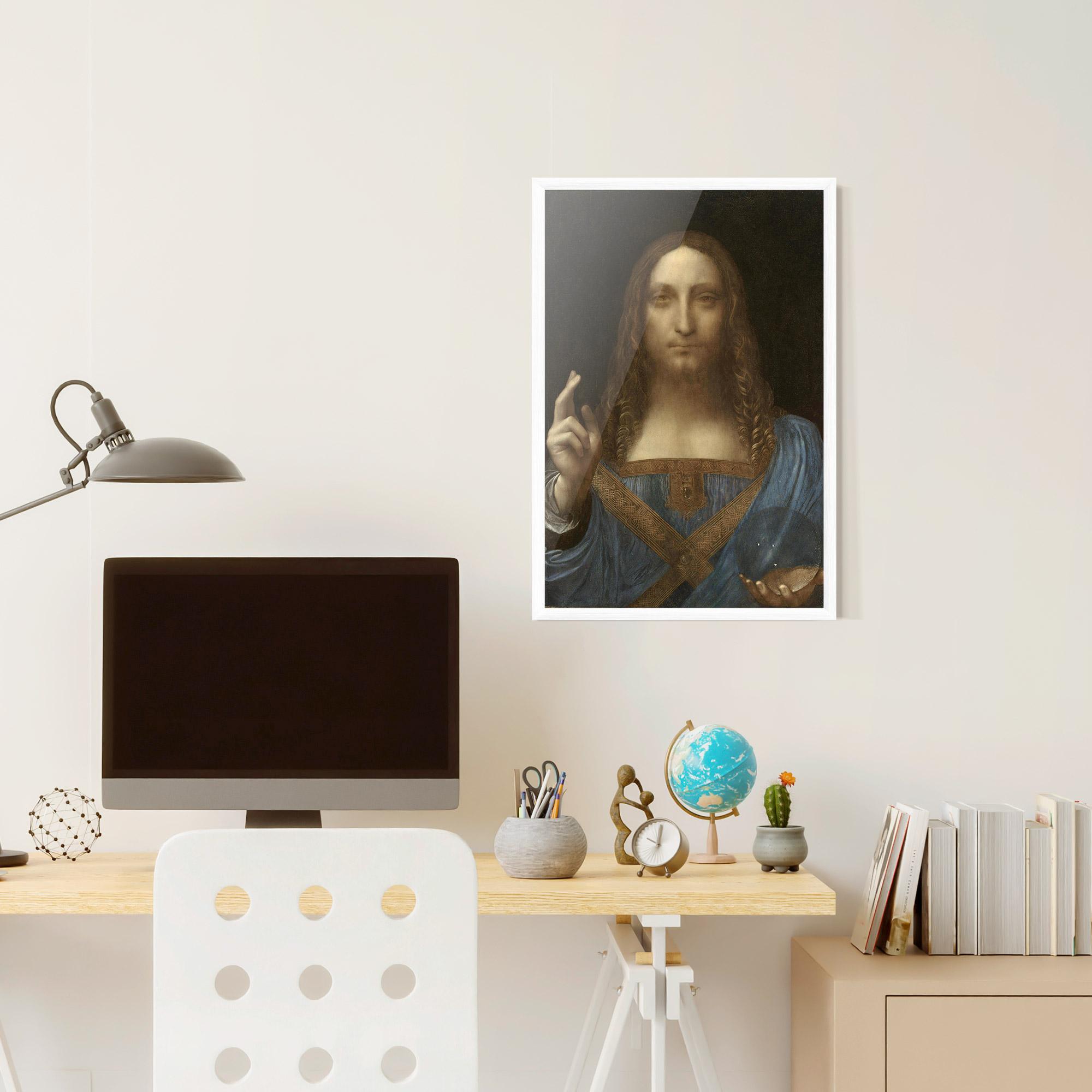 Gerahmte Poster Leonardo Da Vinci Salvator Mundi mockup 6