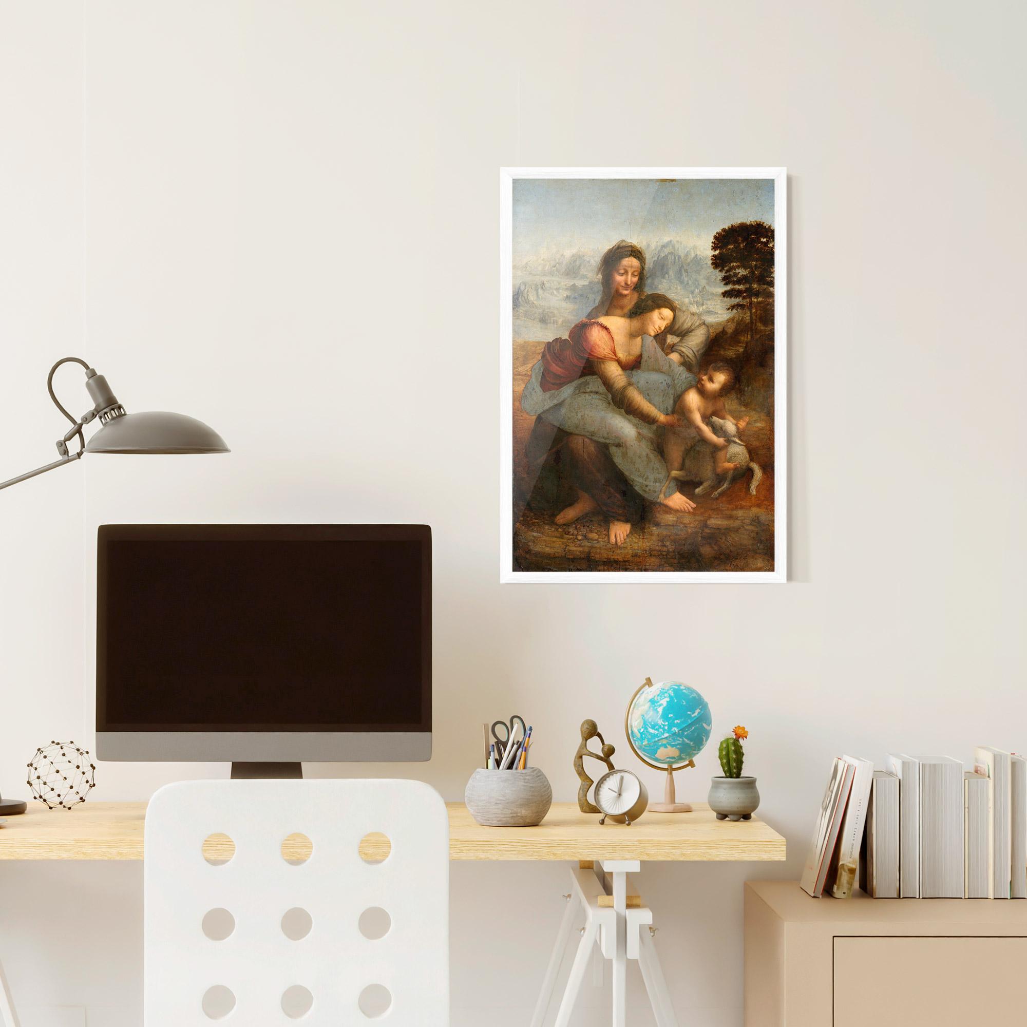 Gerahmte Poster Leonardo Da Vinci Virgin And Child With St Anne mockup 6