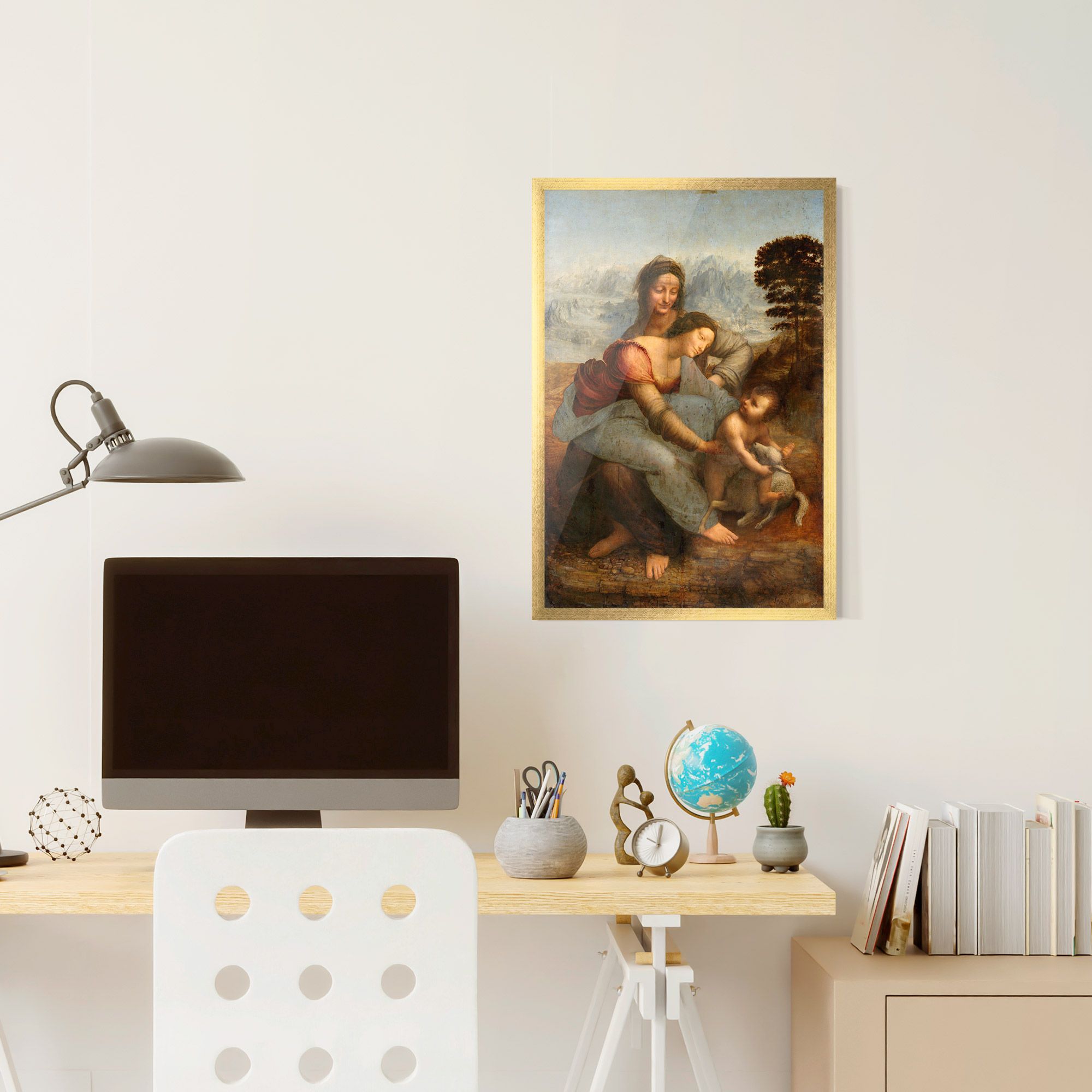 Leonardo Da Vinci Virgin And Child With St Anne mockup 6