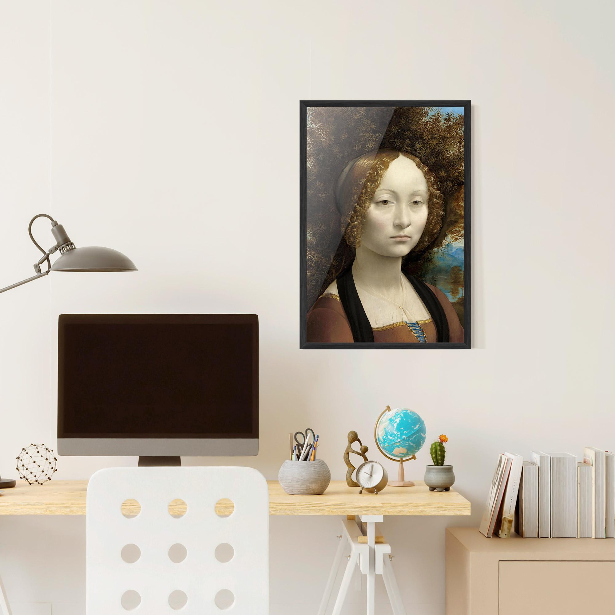Gerahmte Poster Leonardo Da Vinci Ginevra De Benci mockup 6