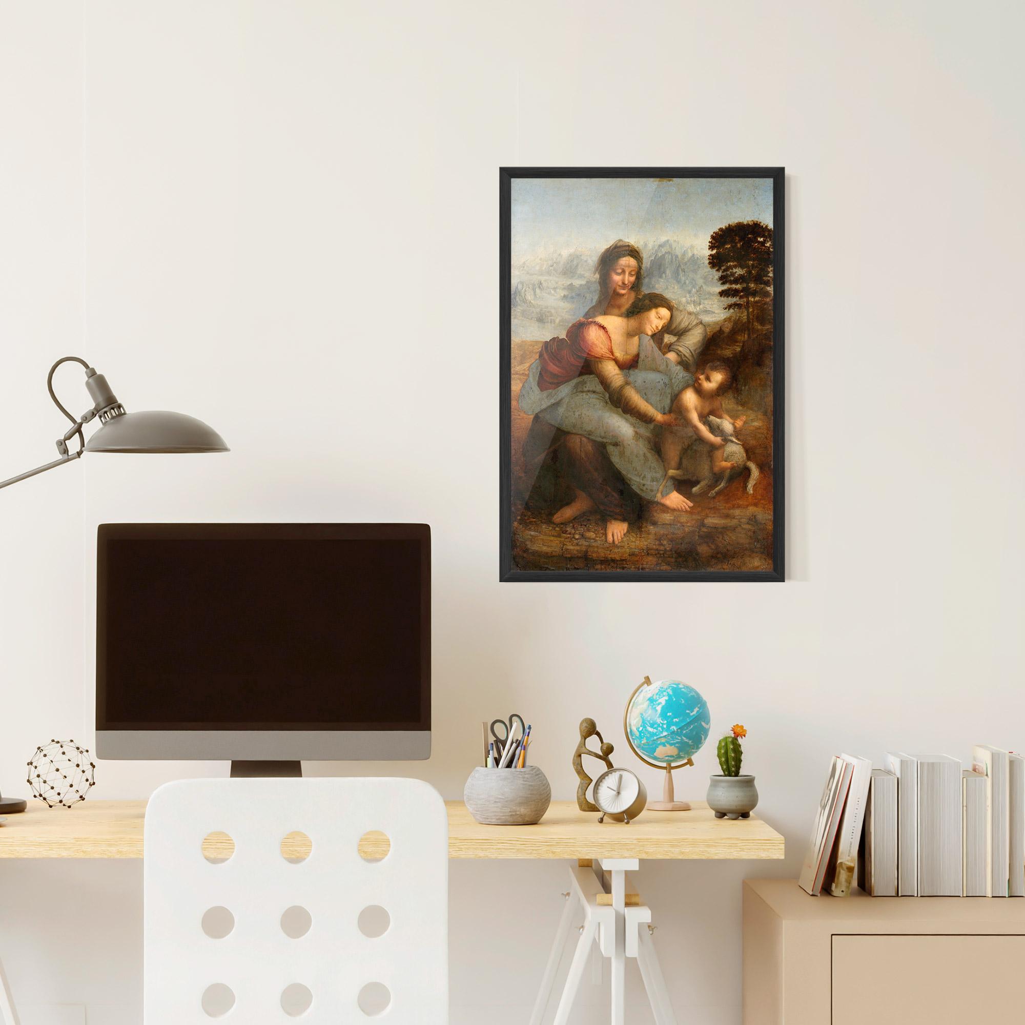 Gerahmte Poster Leonardo Da Vinci Virgin And Child With St Anne mockup 6
