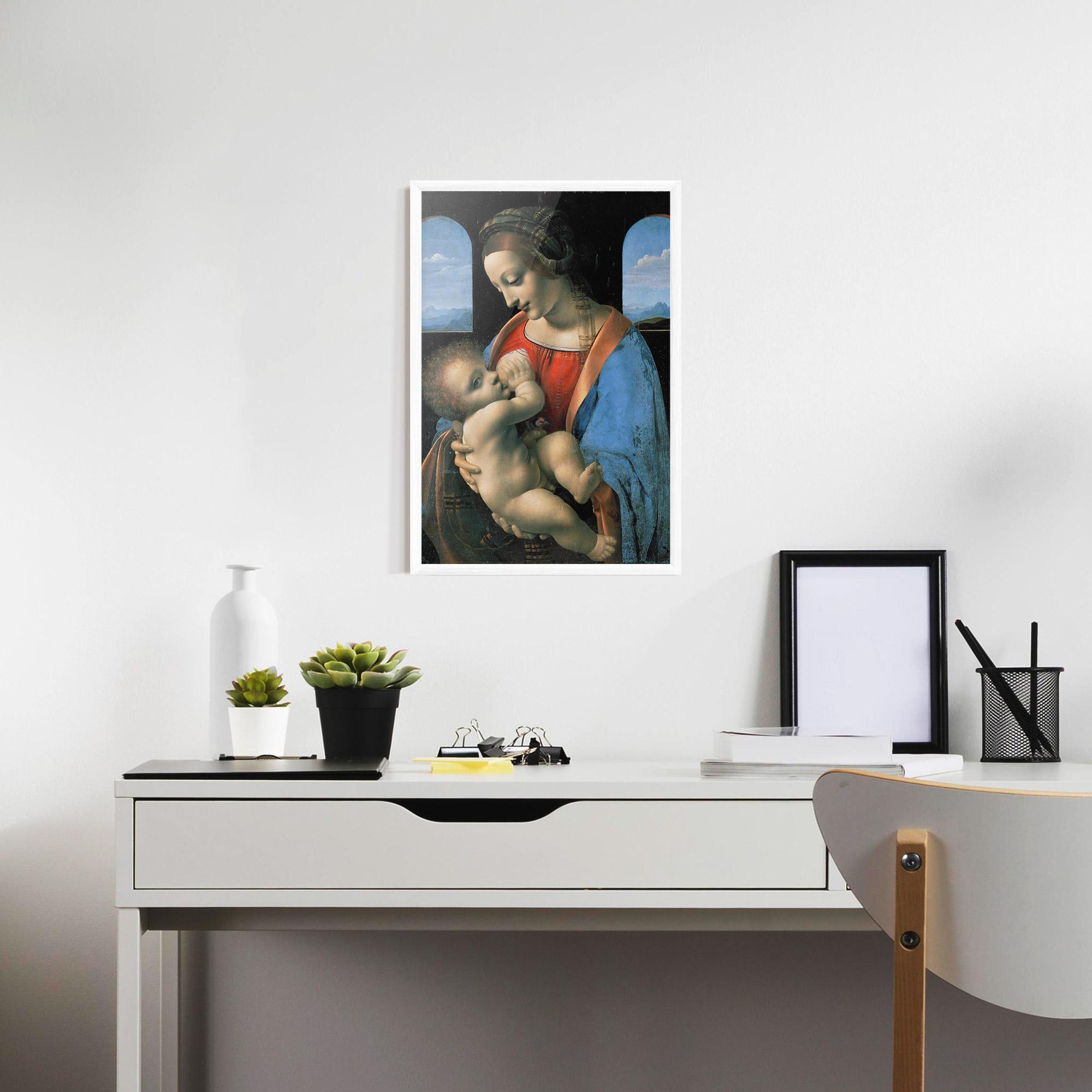 Gerahmte Poster Leonardo Da Vinci Attributed Madonna Litta mockup 7