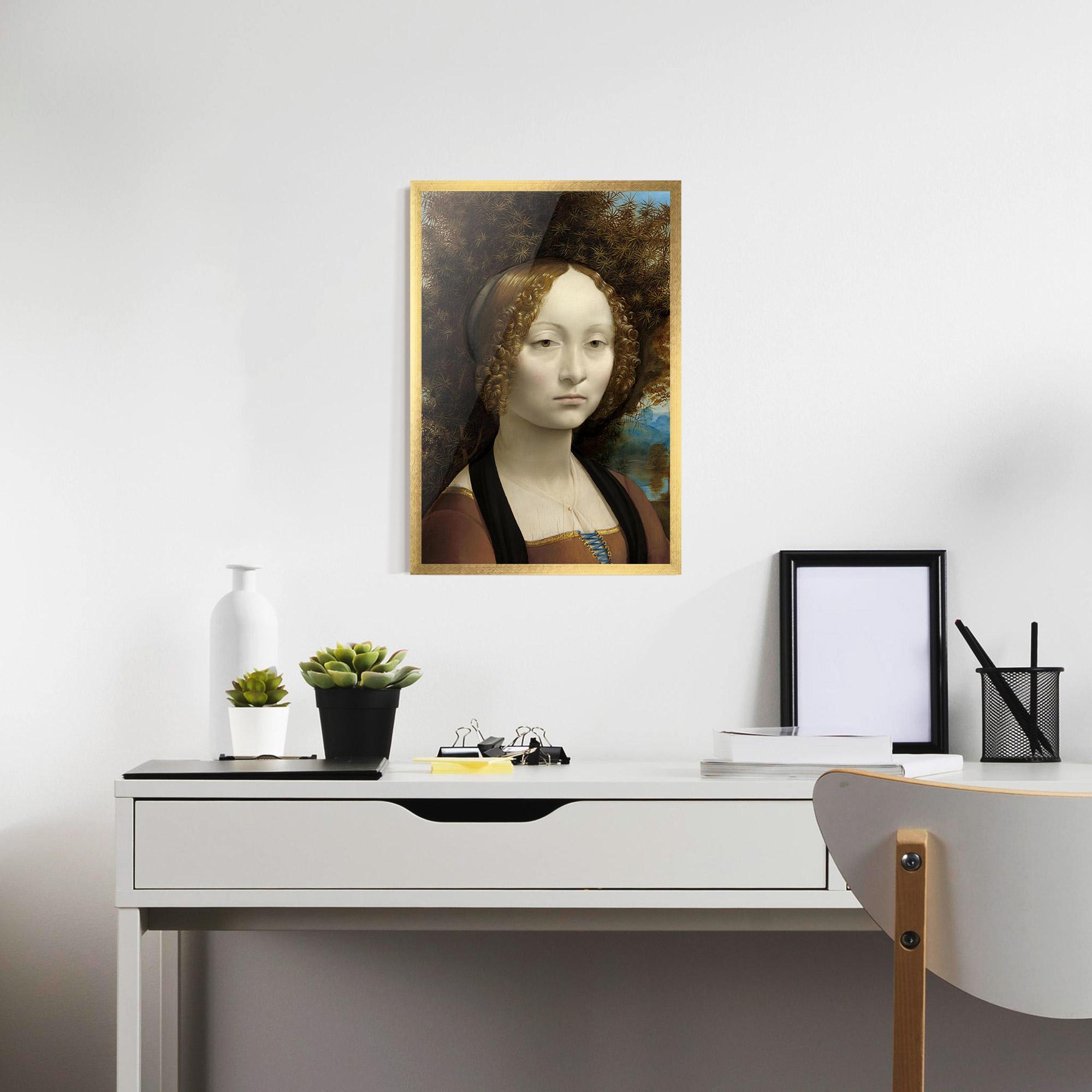 Gerahmte Poster Leonardo Da Vinci Ginevra De Benci mockup 7