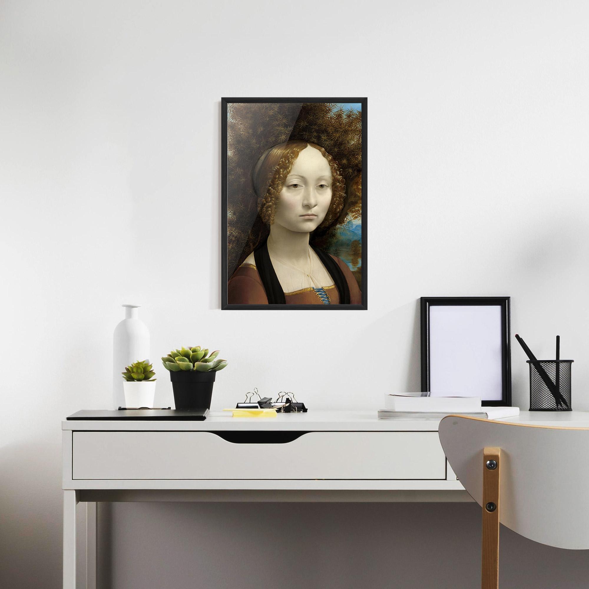 Gerahmte Poster Leonardo Da Vinci Ginevra De Benci mockup 7