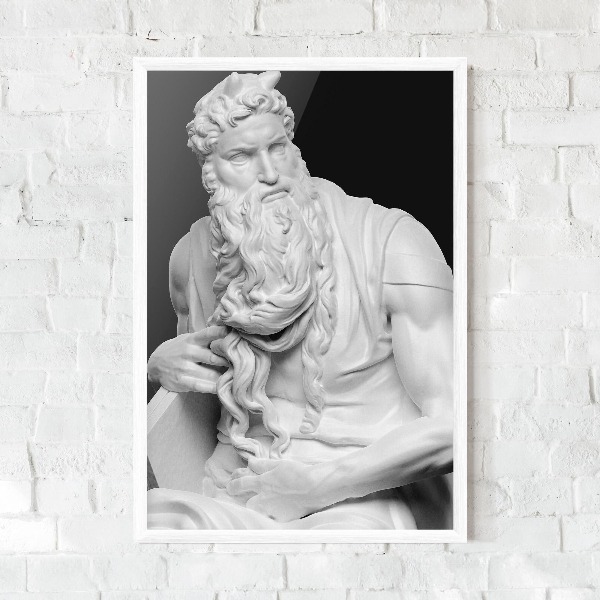 Gerahmte Poster Moses Statue mockup 0