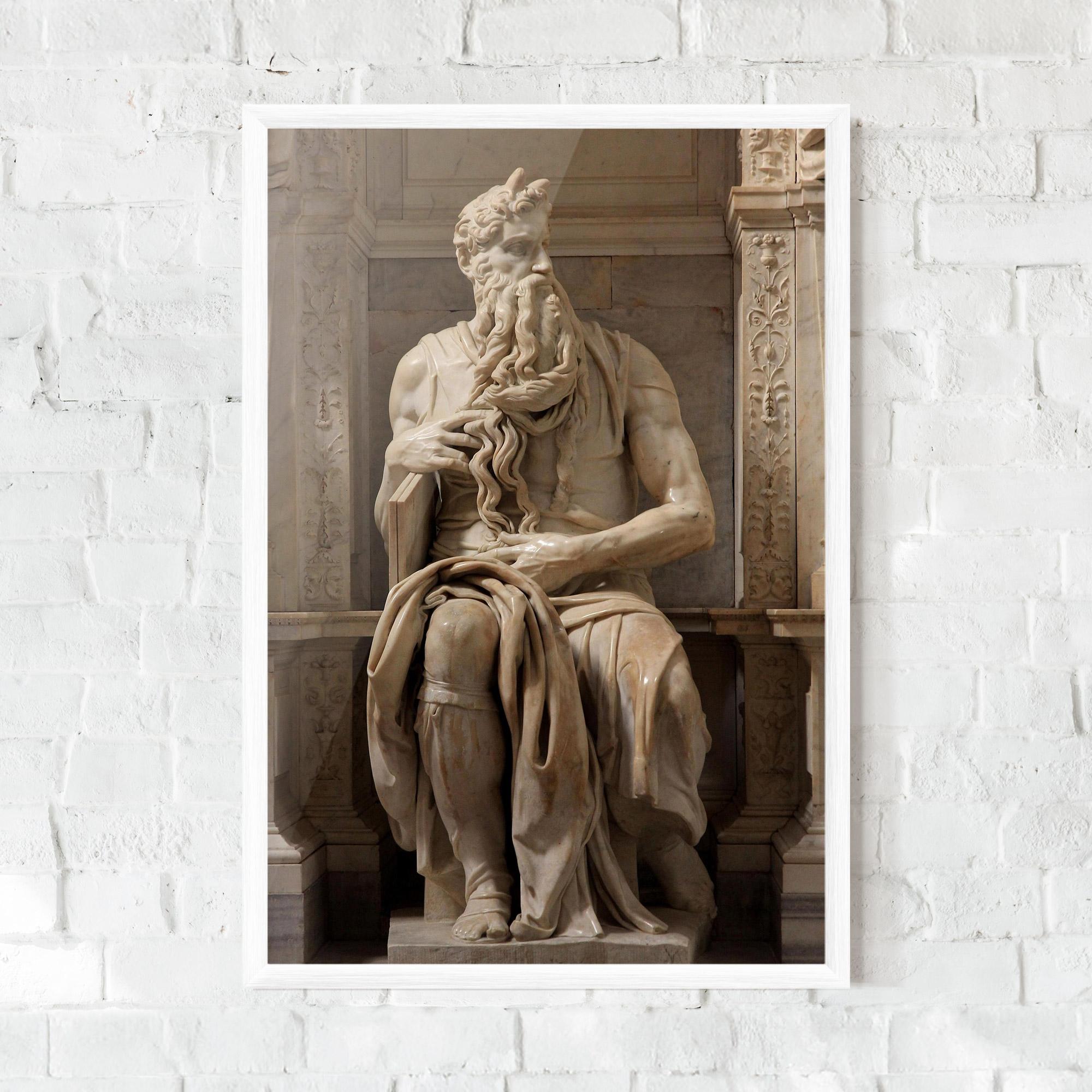 Gerahmte Poster Statue Moses mockup 0