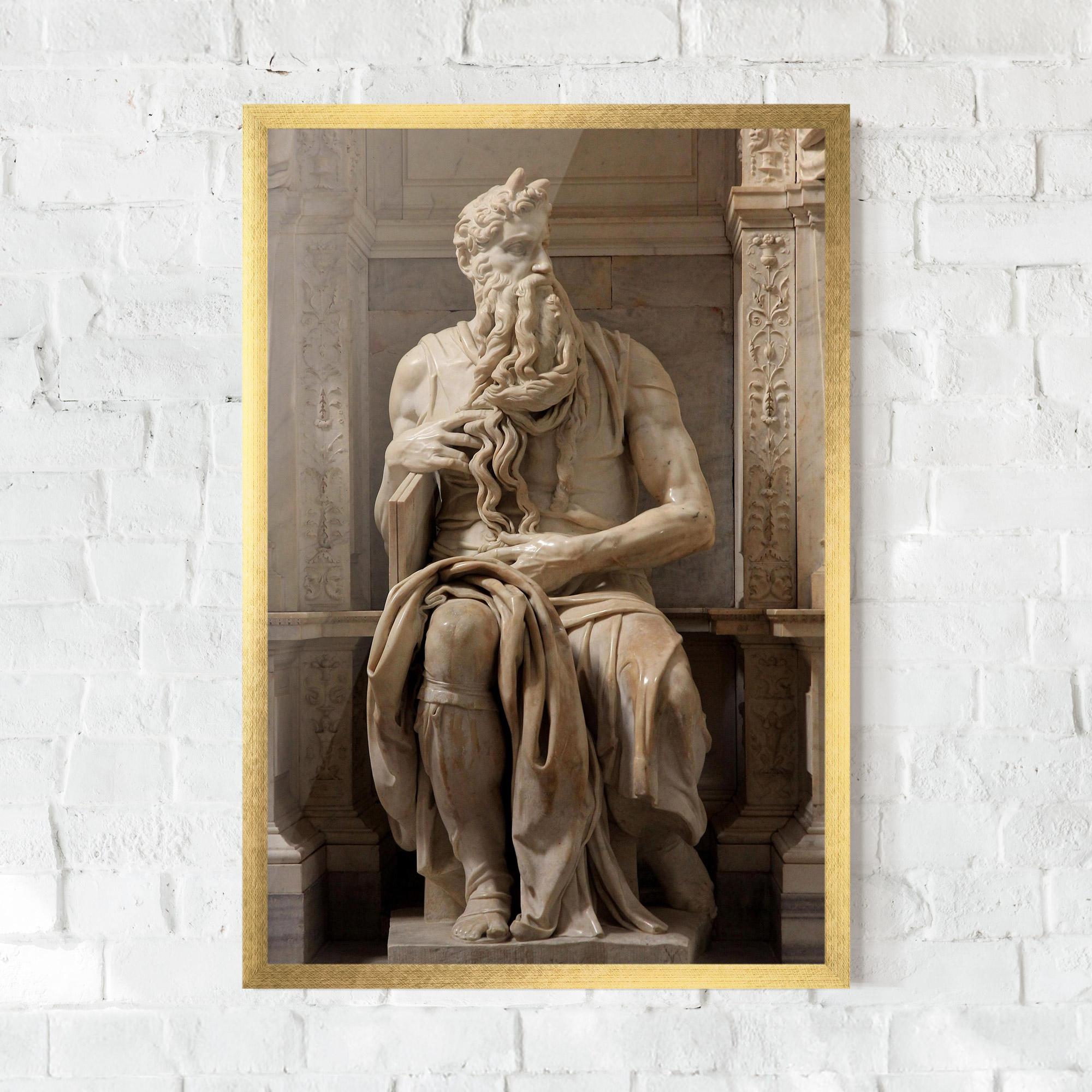 Gerahmte Poster Statue Moses mockup 0