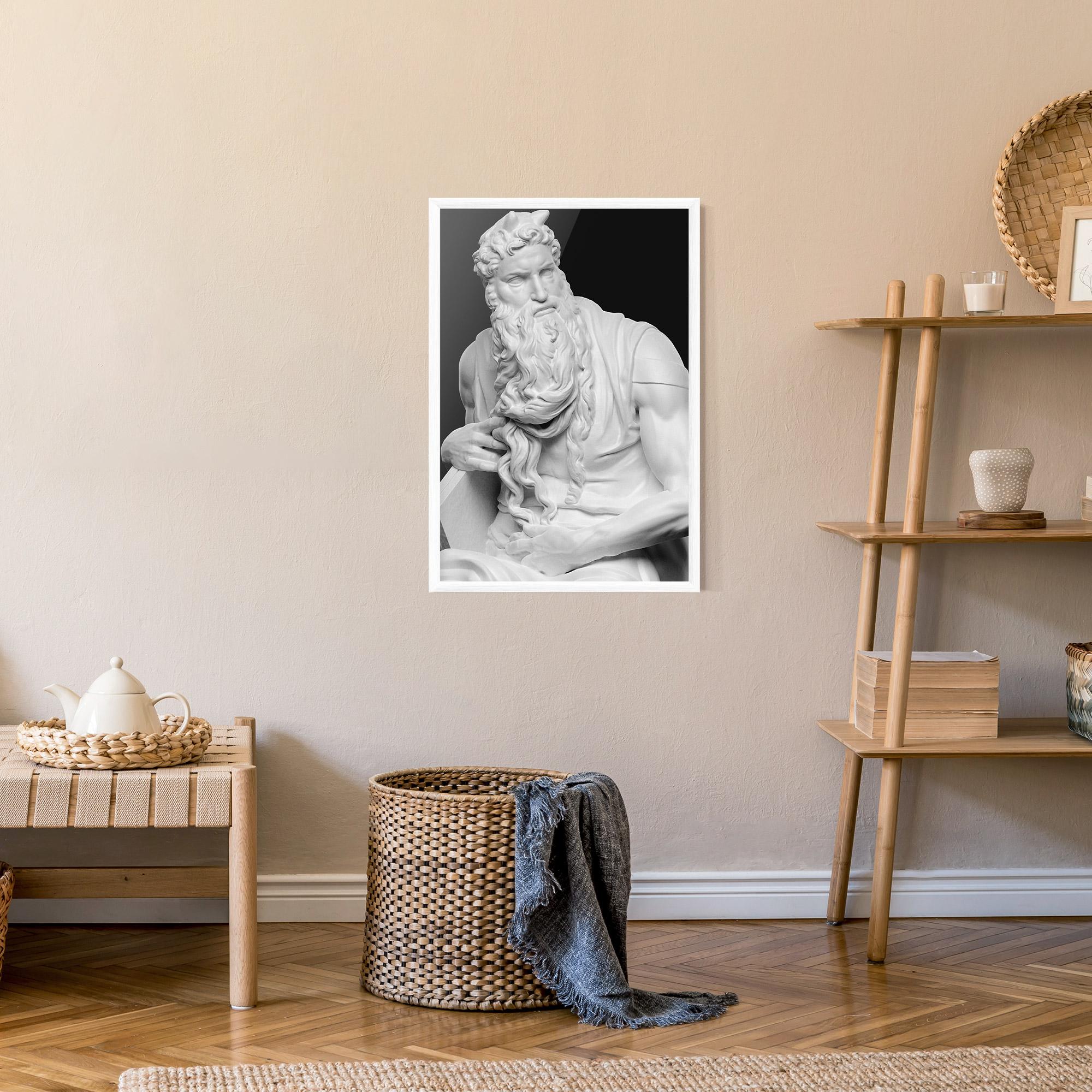 Gerahmte Poster Moses Statue mockup 9