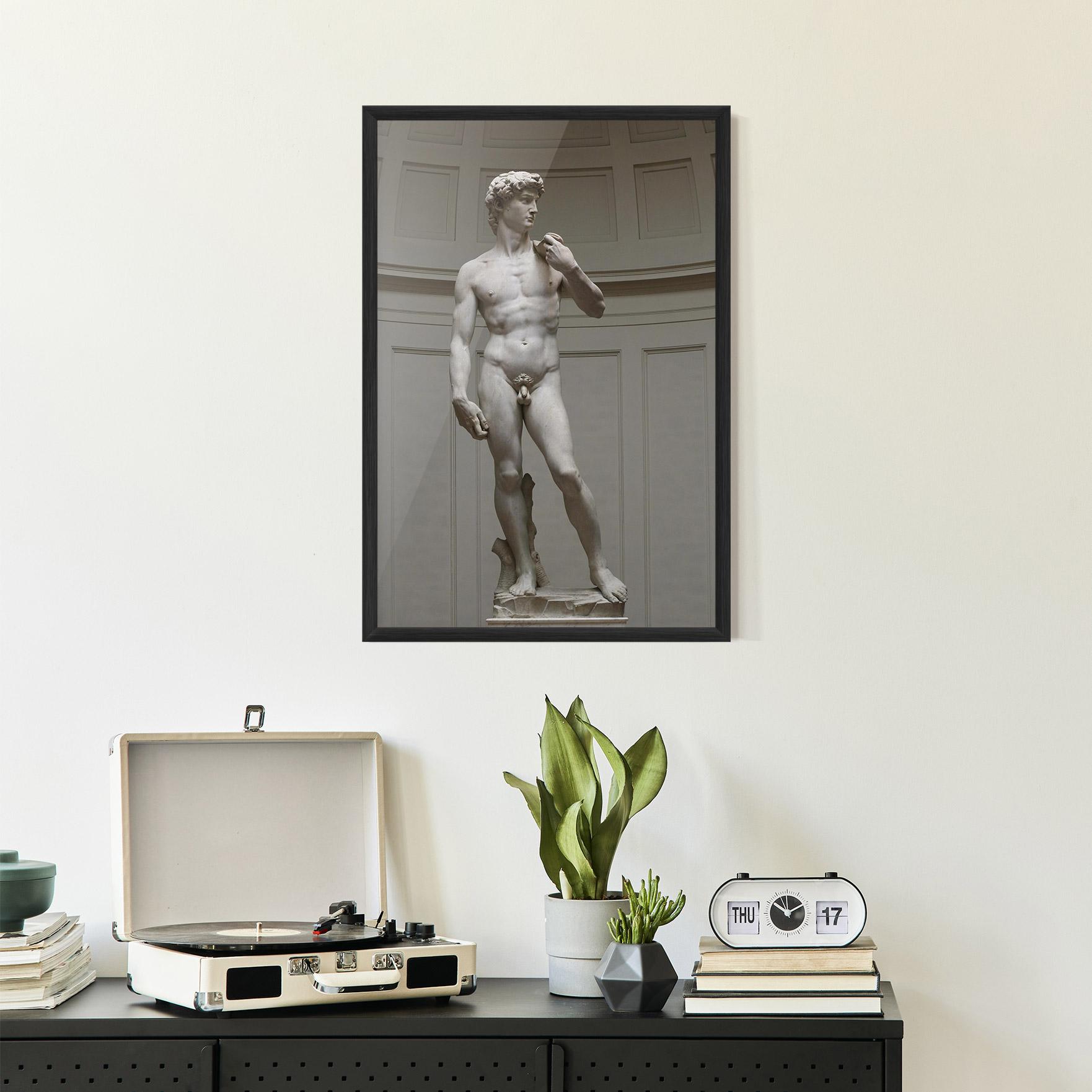Gerahmte Poster Michelangelo Statue mockup 2