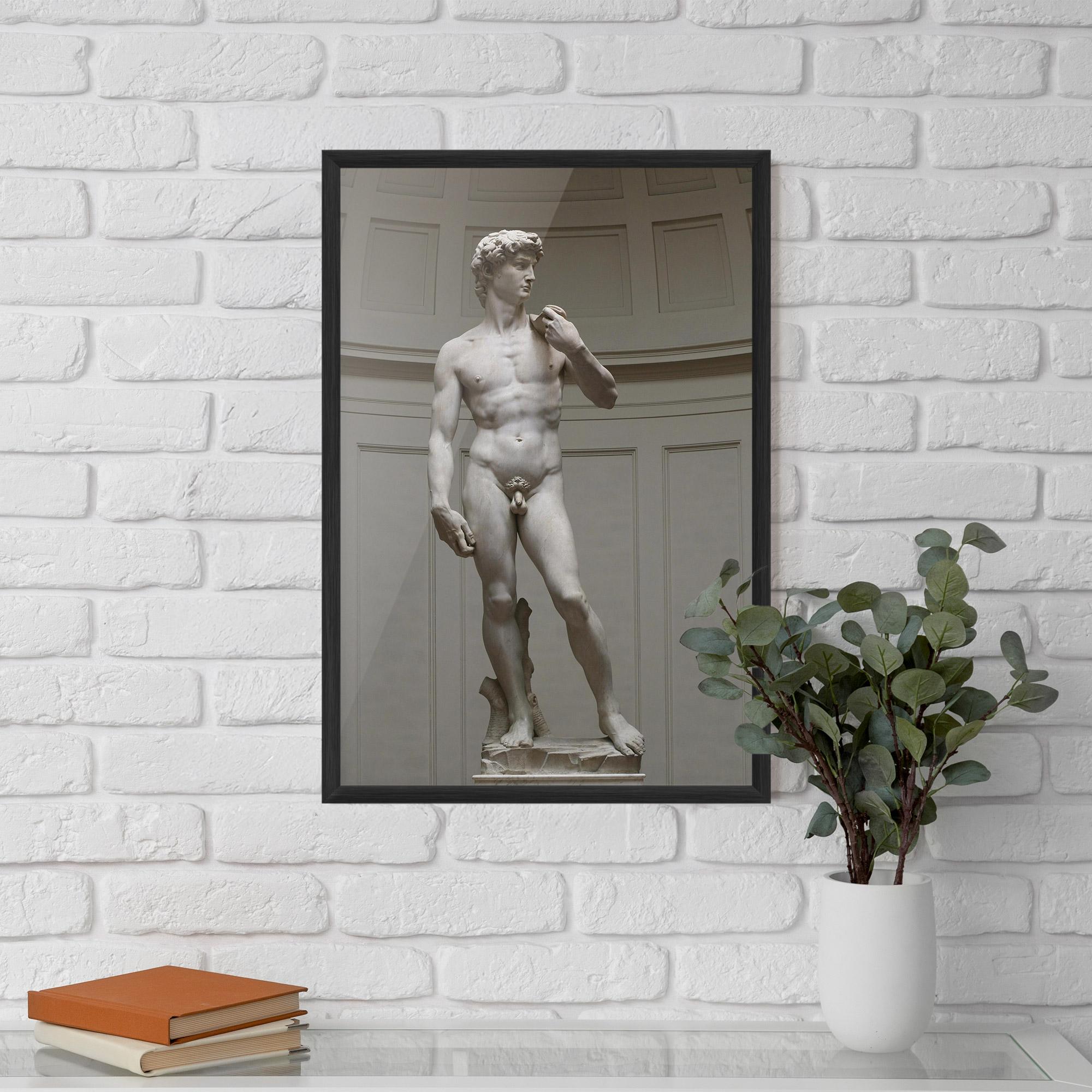 Gerahmte Poster Michelangelo Statue mockup 5