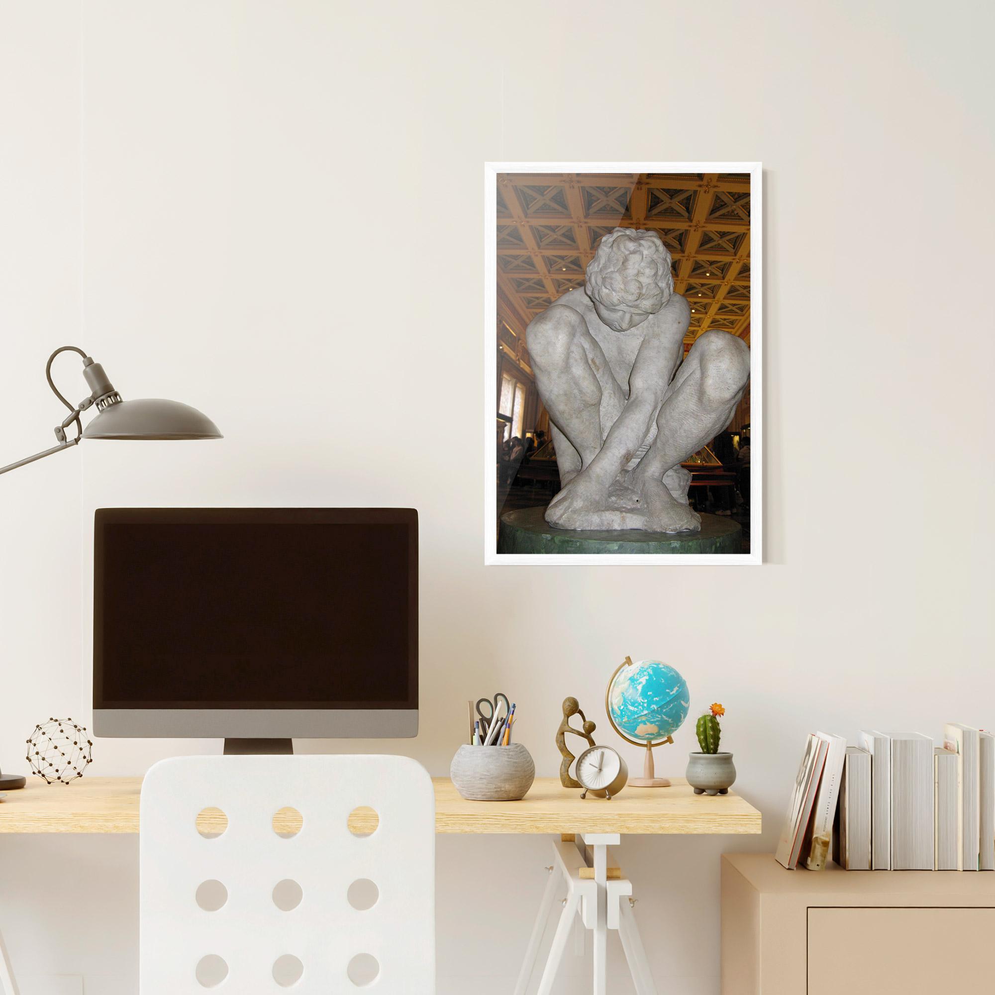 Gerahmte Poster Crouching Boy mockup 6