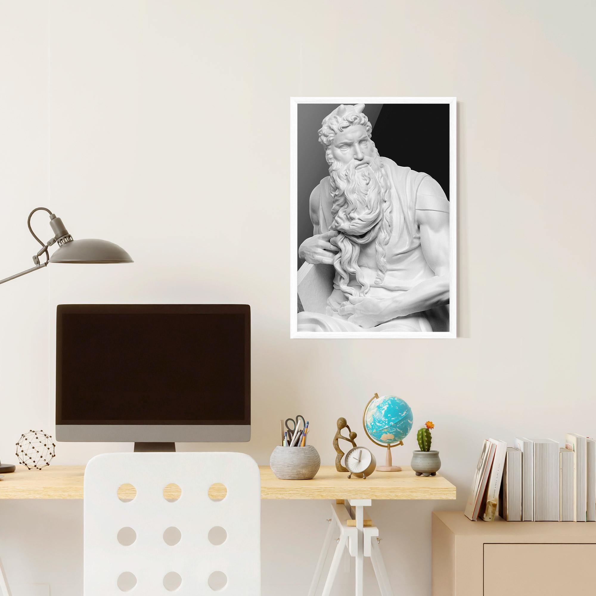 Gerahmte Poster Moses Statue mockup 6