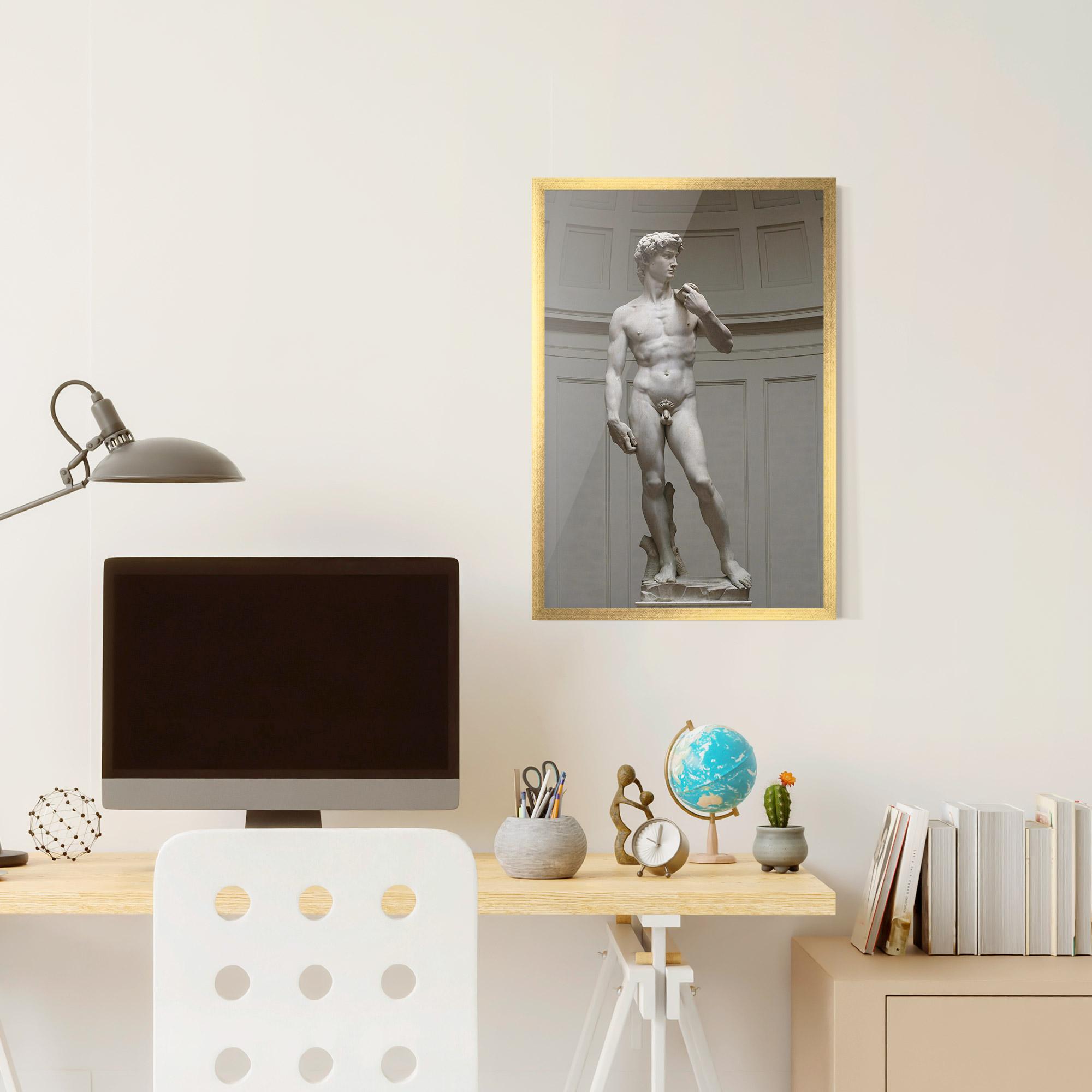 Gerahmte Poster Michelangelo Statue mockup 6