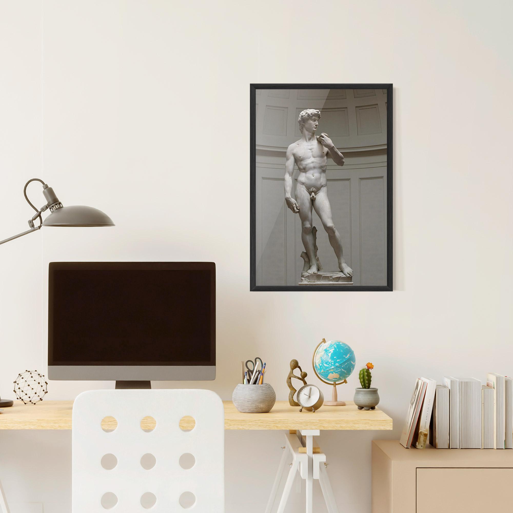 Gerahmte Poster Michelangelo Statue mockup 6