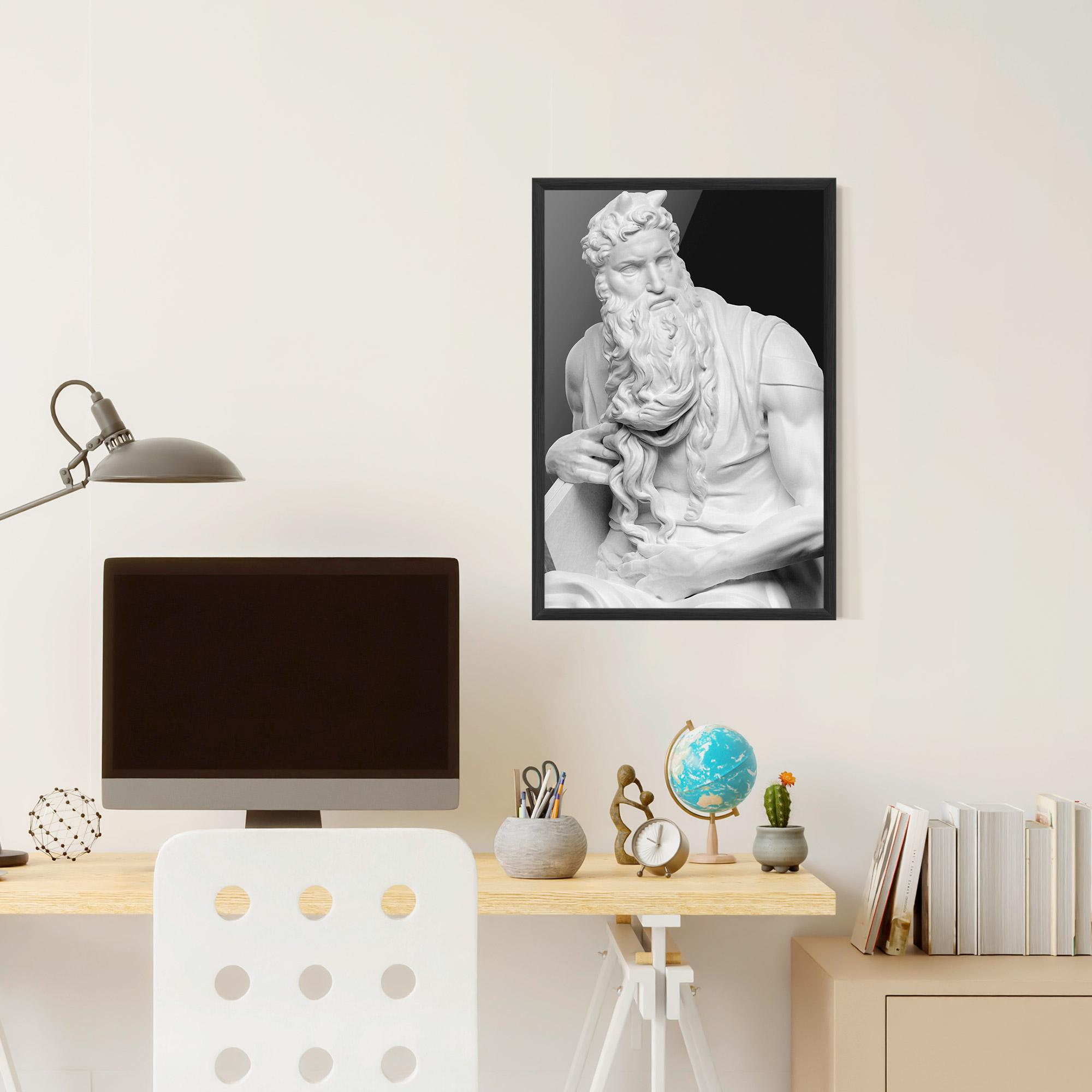 Gerahmte Poster Moses Statue mockup 6